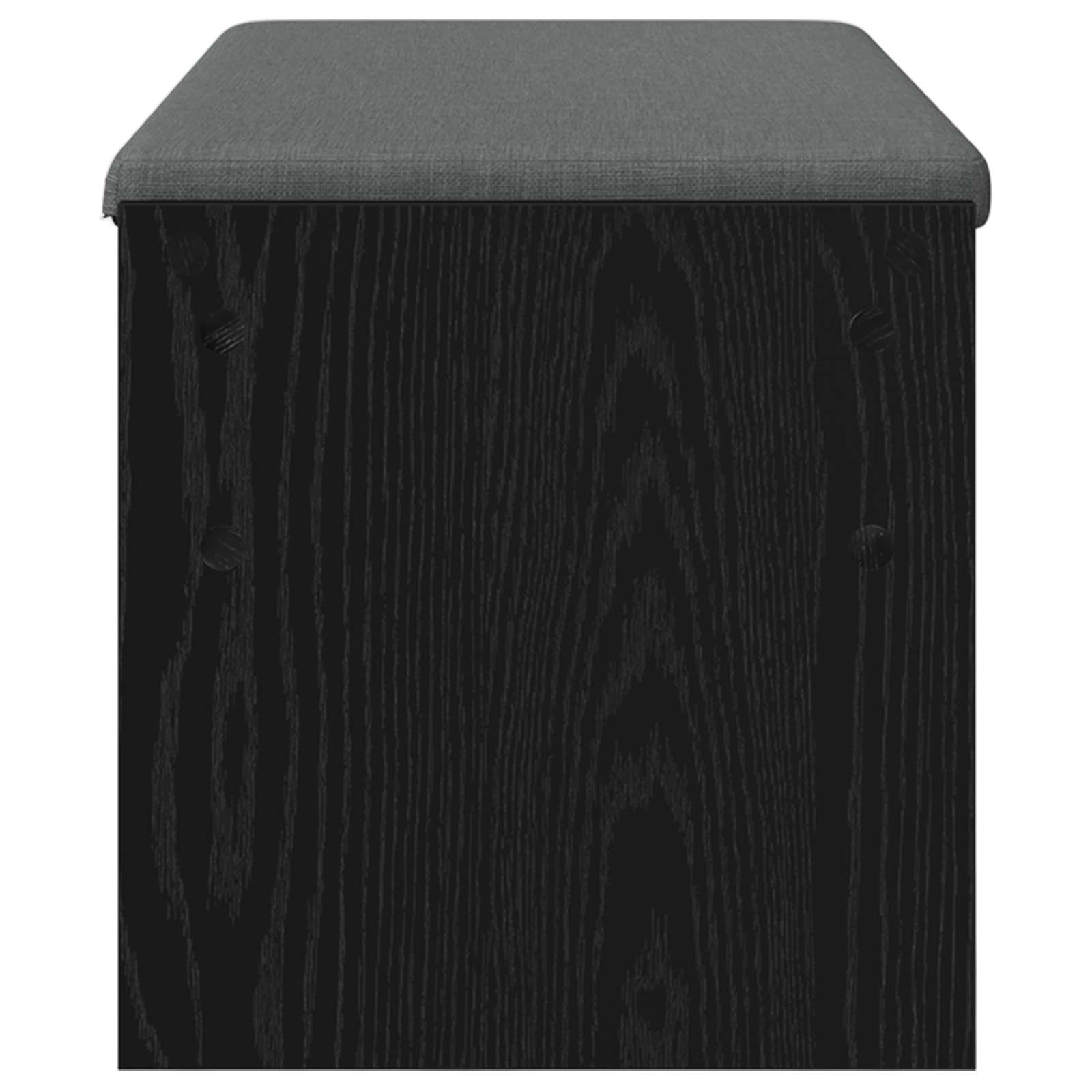 Koridoriaus suolas su pagalve Juodas ąžuolas 100 x 38 x 46 cm