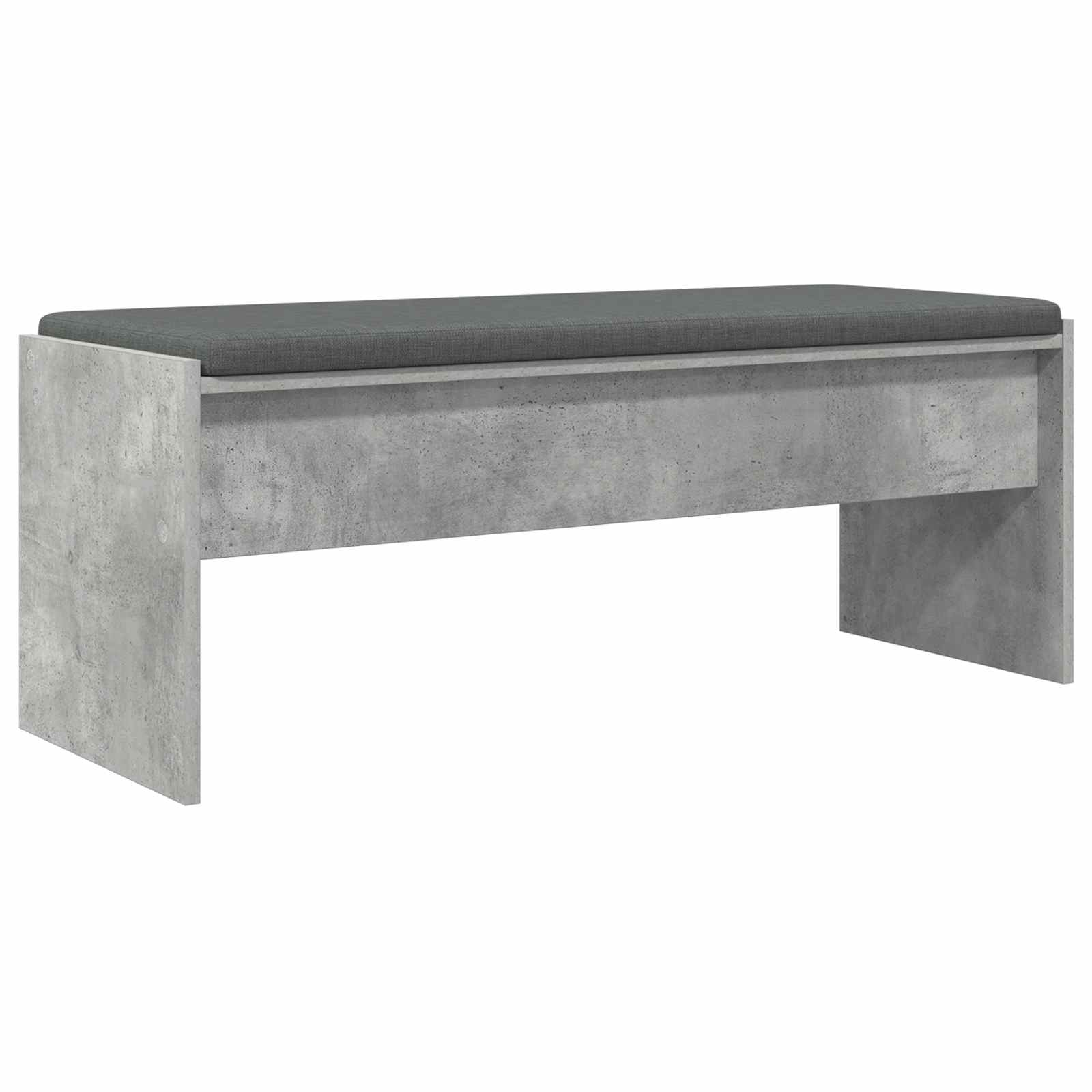 Koridoriaus suolas su pagalve Betono pilka 100 x 38 x 46 cm