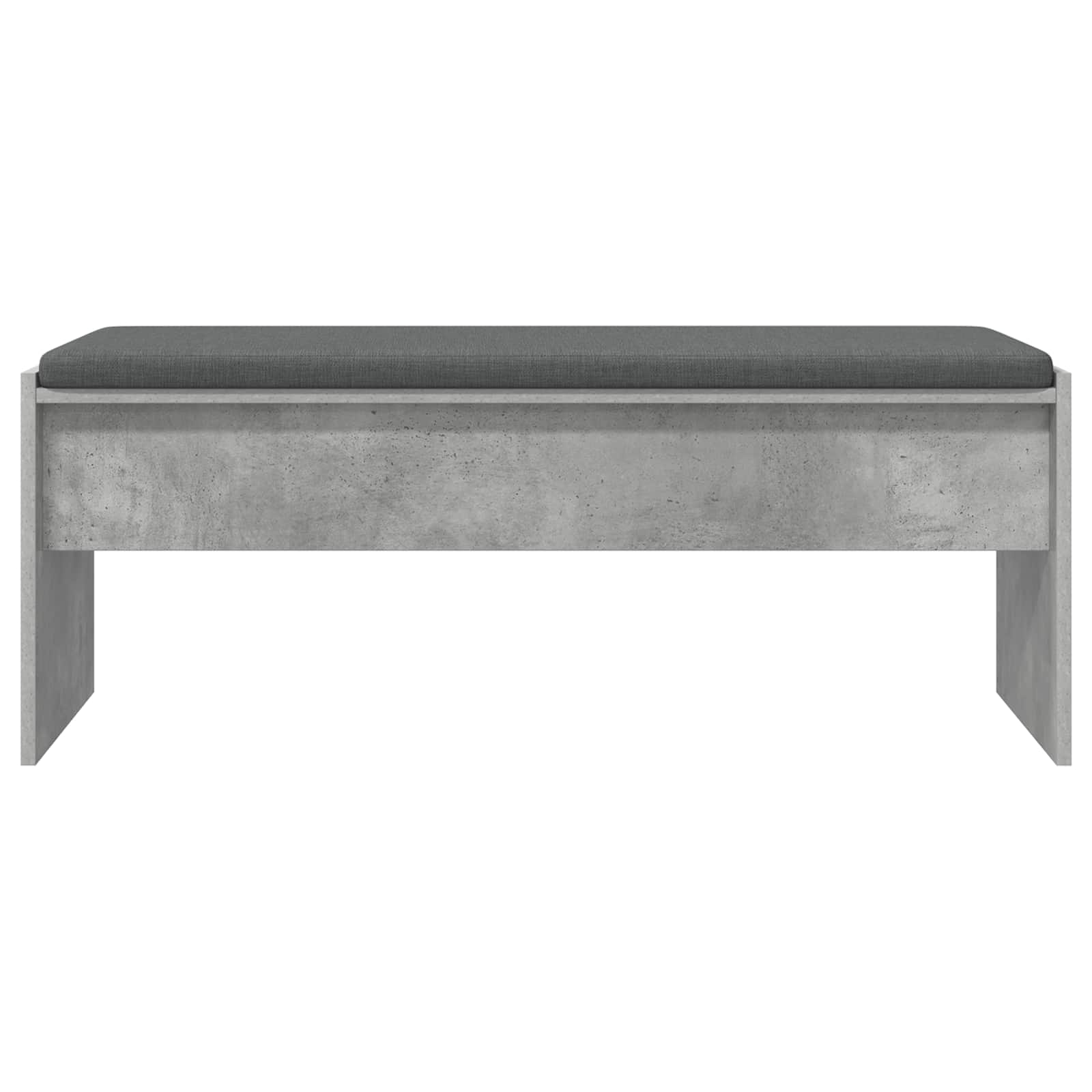 Koridoriaus suolas su pagalve Betono pilka 100 x 38 x 46 cm