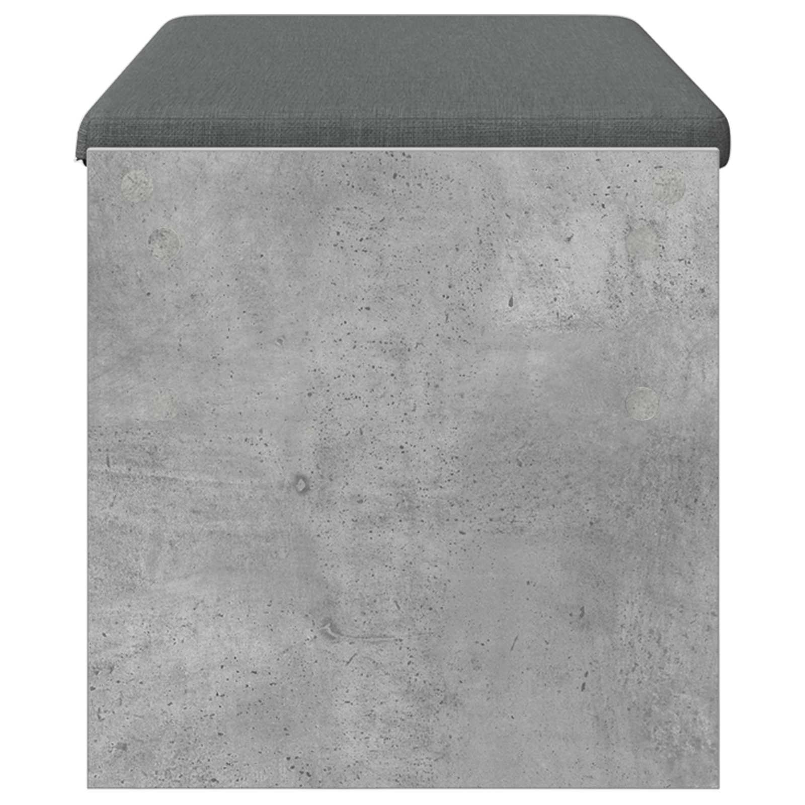 Koridoriaus suolas su pagalve Betono pilka 100 x 38 x 46 cm