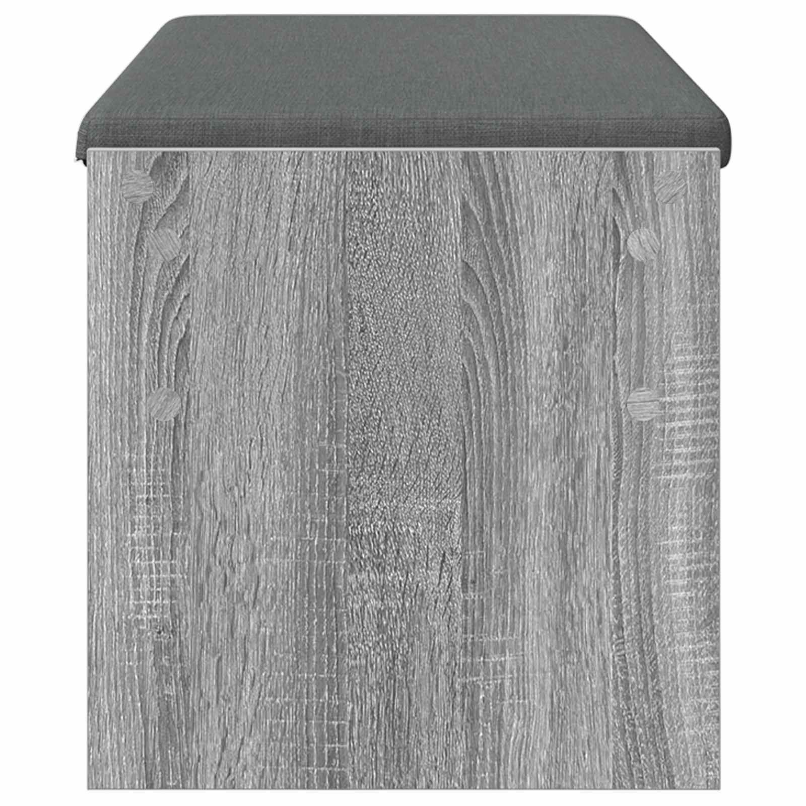 Hallway bench with cushion Grey Sonoma 103 x 38 x 40 cm