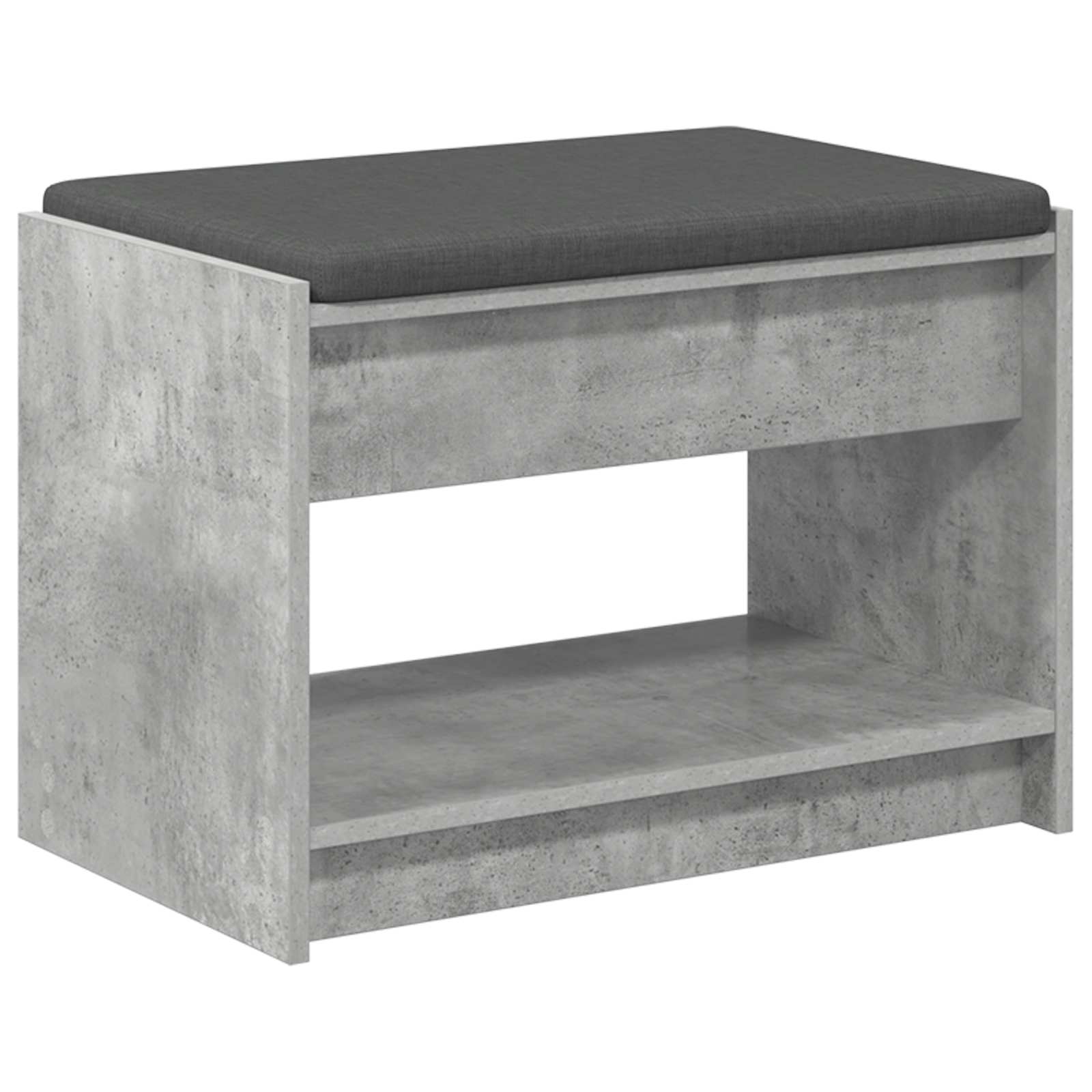 Koridoriaus suolas su pagalve Betono Pilka 63 x 38 x 45 cm