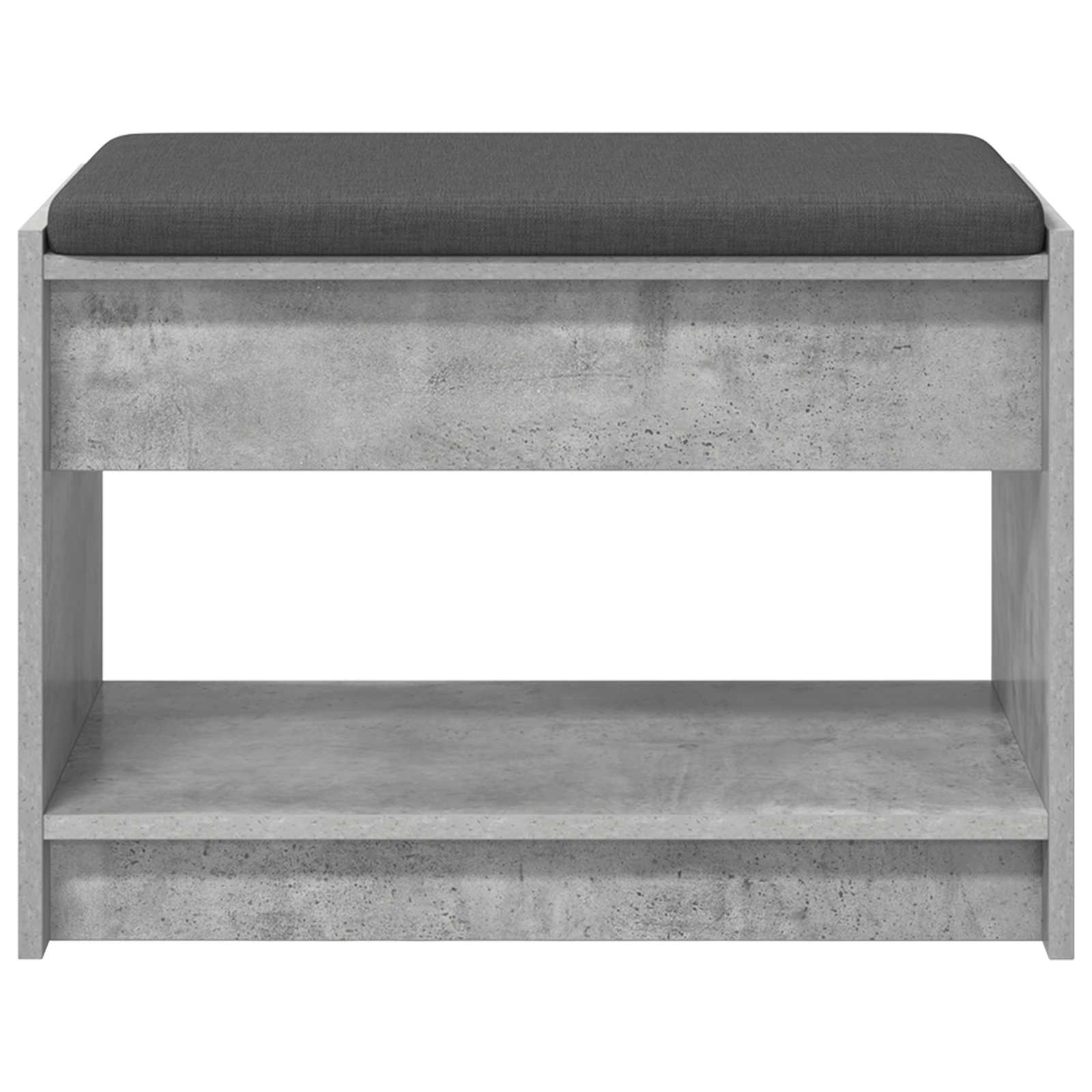 Koridoriaus suolas su pagalve Betono Pilka 63 x 38 x 45 cm
