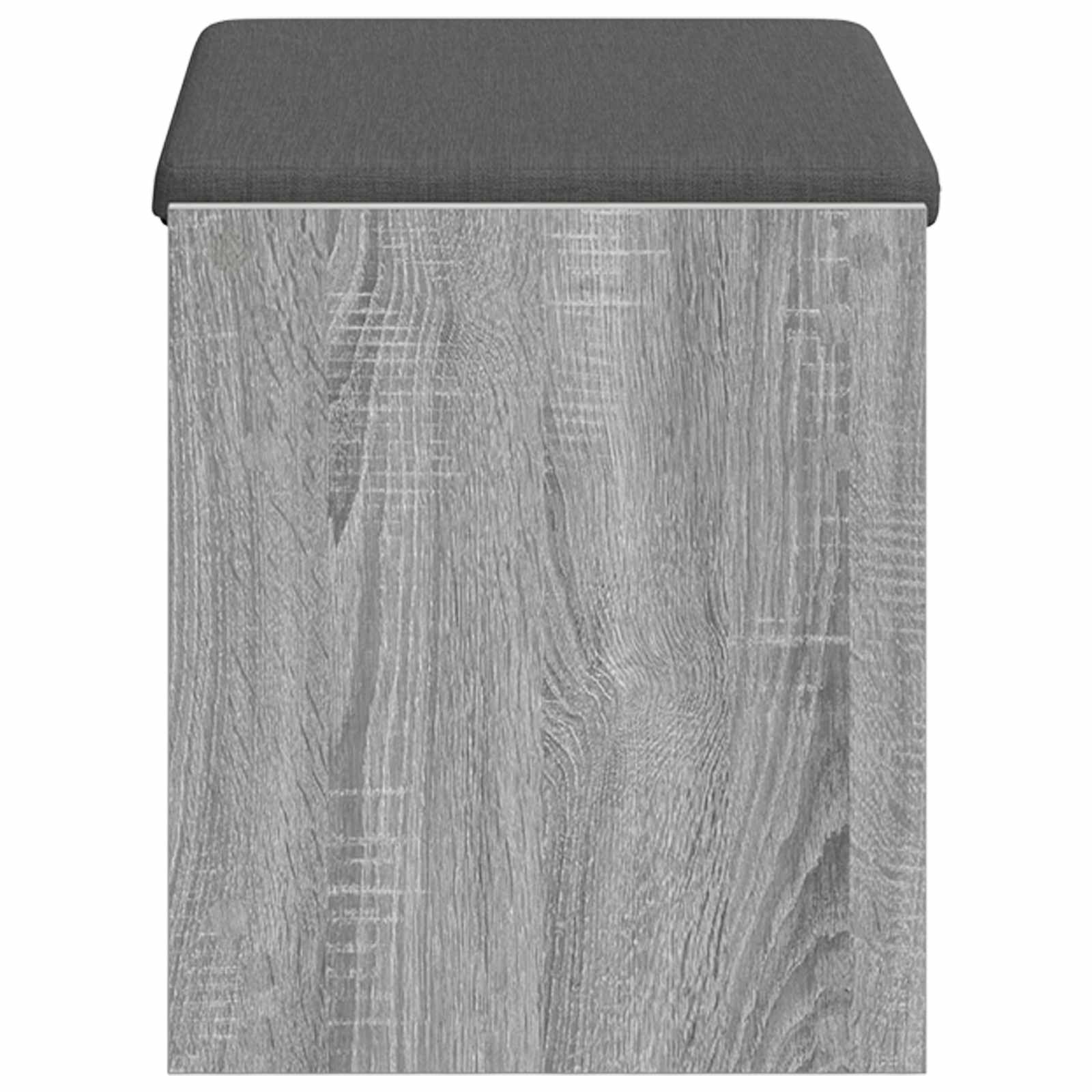 Hallway Bench with Cushion Grey Sonoma 63 x 38 x 45 cm