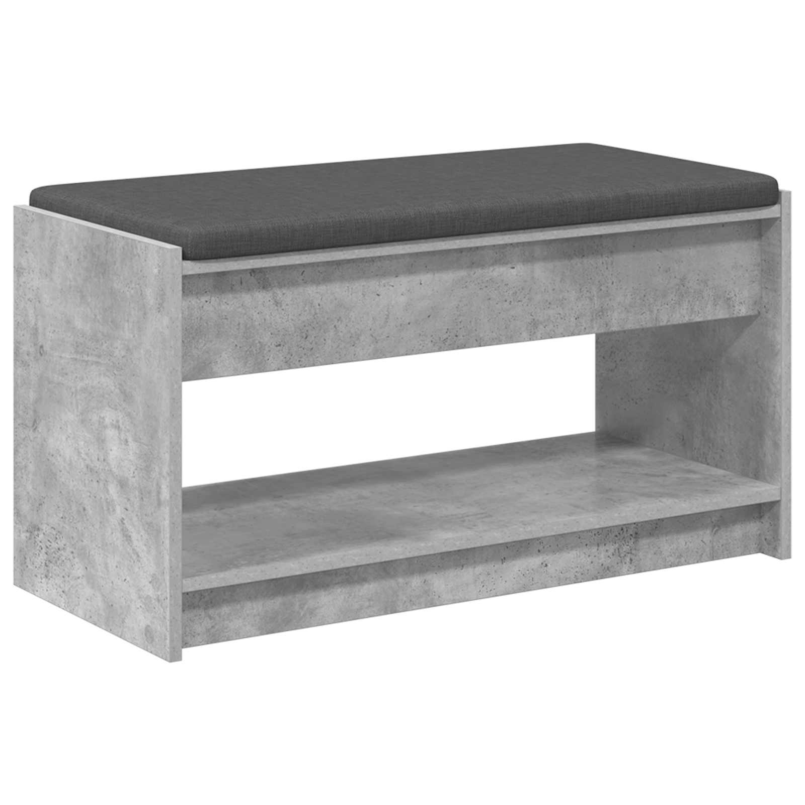 Koridoriaus suolas su pagalve Betono Pilka 83 x 38 x 45 cm