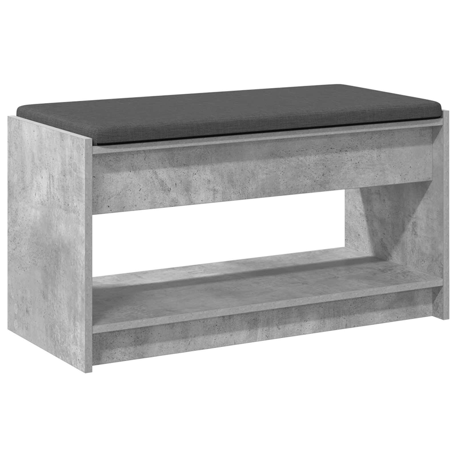 Koridoriaus suolas su pagalve Betono Pilka 83 x 38 x 45 cm