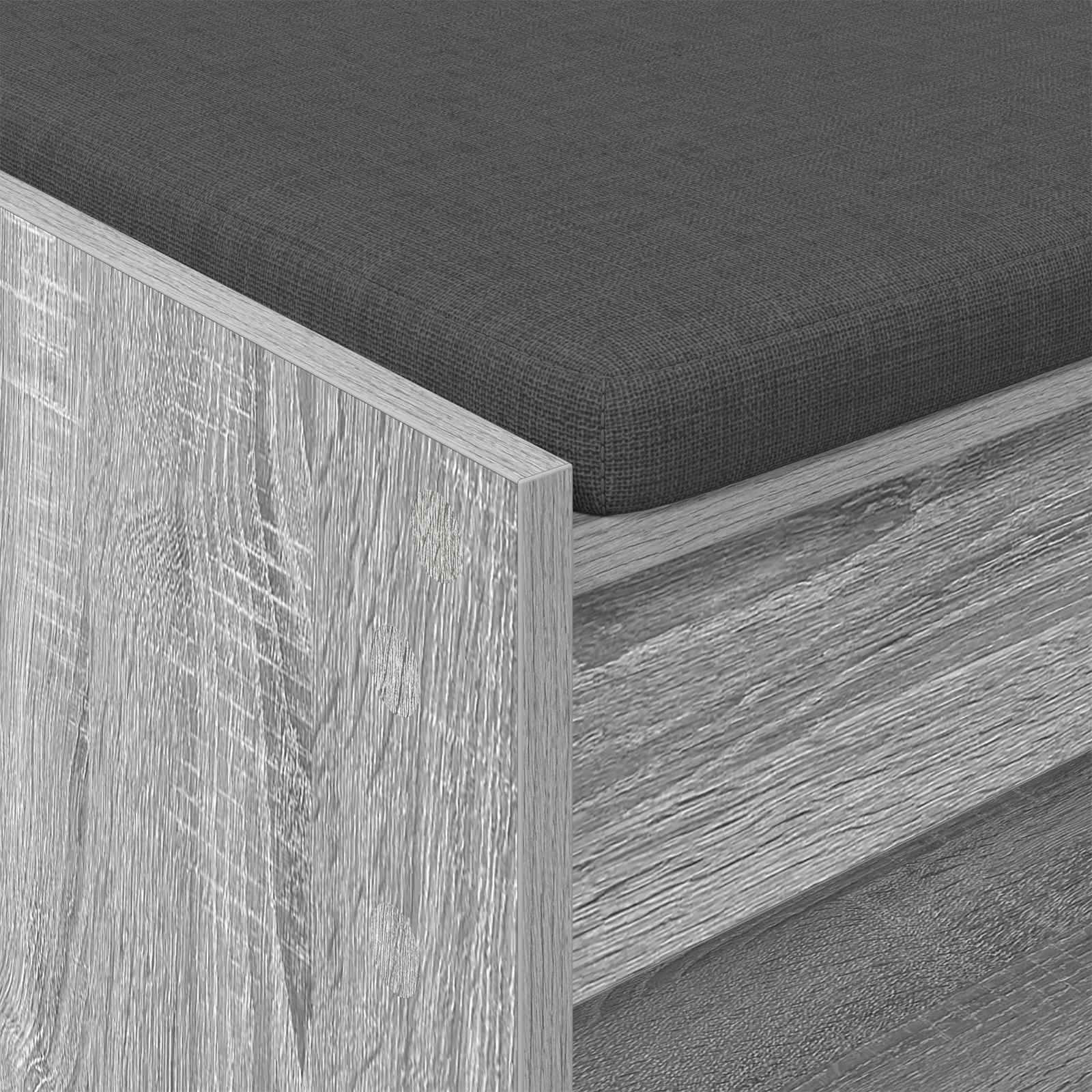 Hallway Bench with Cushion Grey Sonoma 83 x 38 x 45 cm