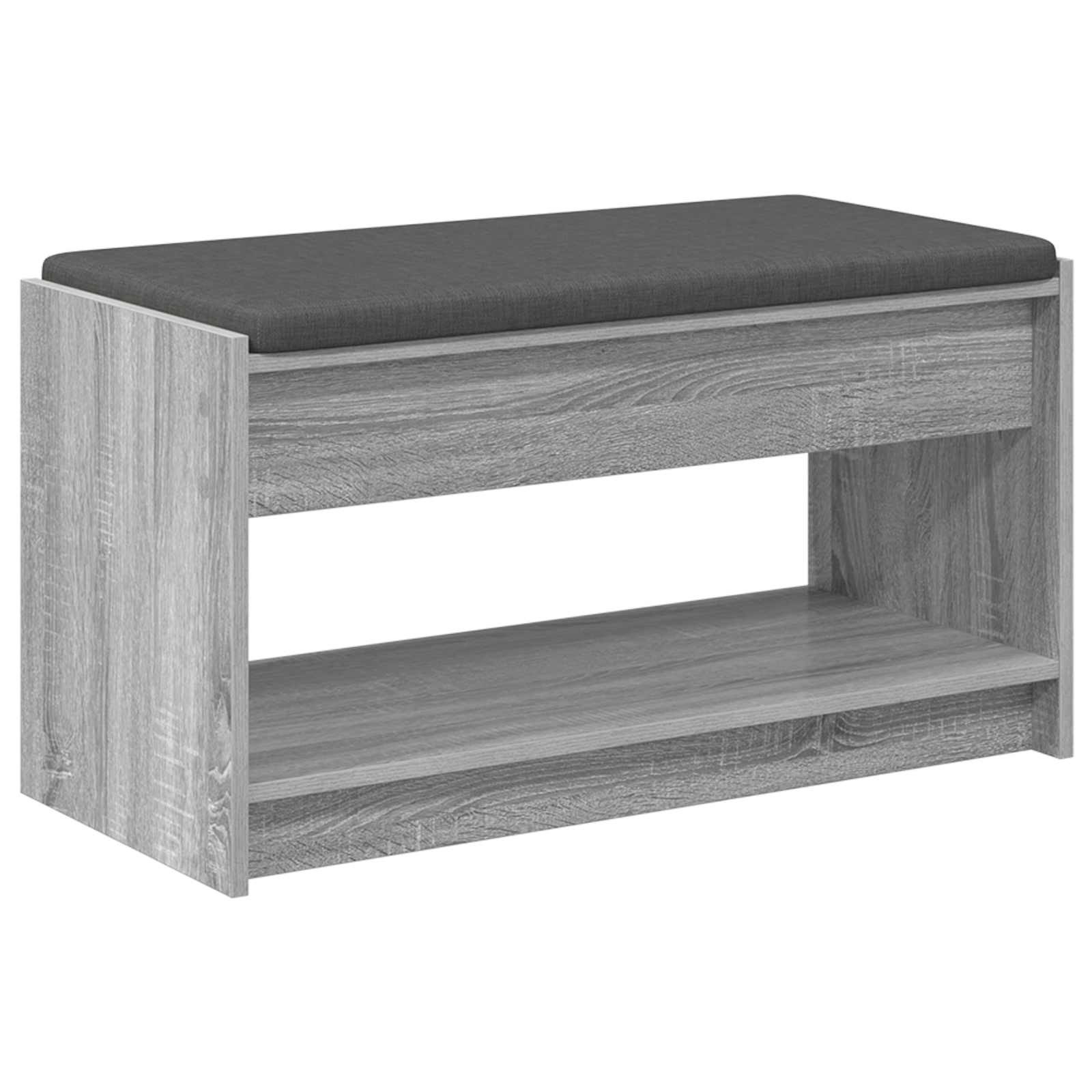 Hallway Bench with Cushion Grey Sonoma 83 x 38 x 45 cm