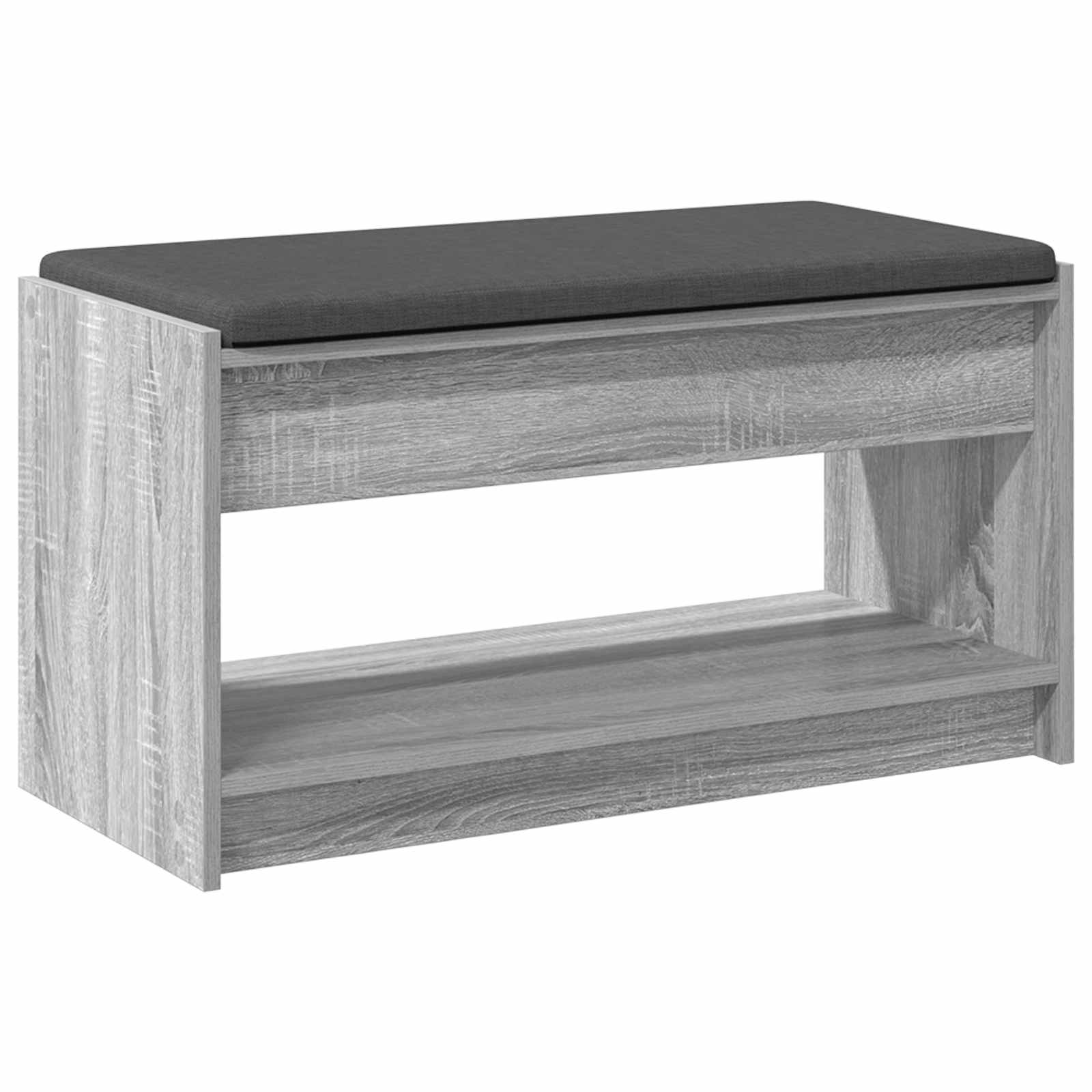 Hallway Bench with Cushion Grey Sonoma 83 x 38 x 45 cm