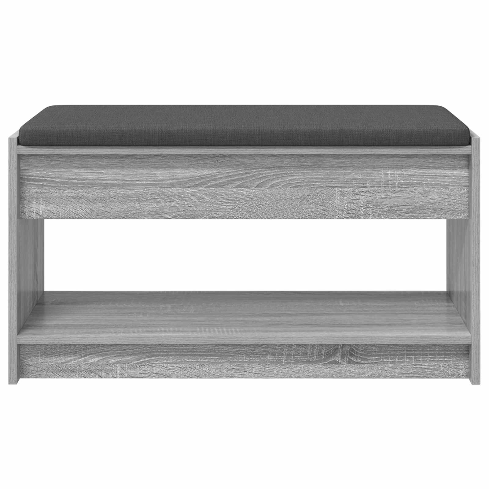 Hallway Bench with Cushion Grey Sonoma 83 x 38 x 45 cm
