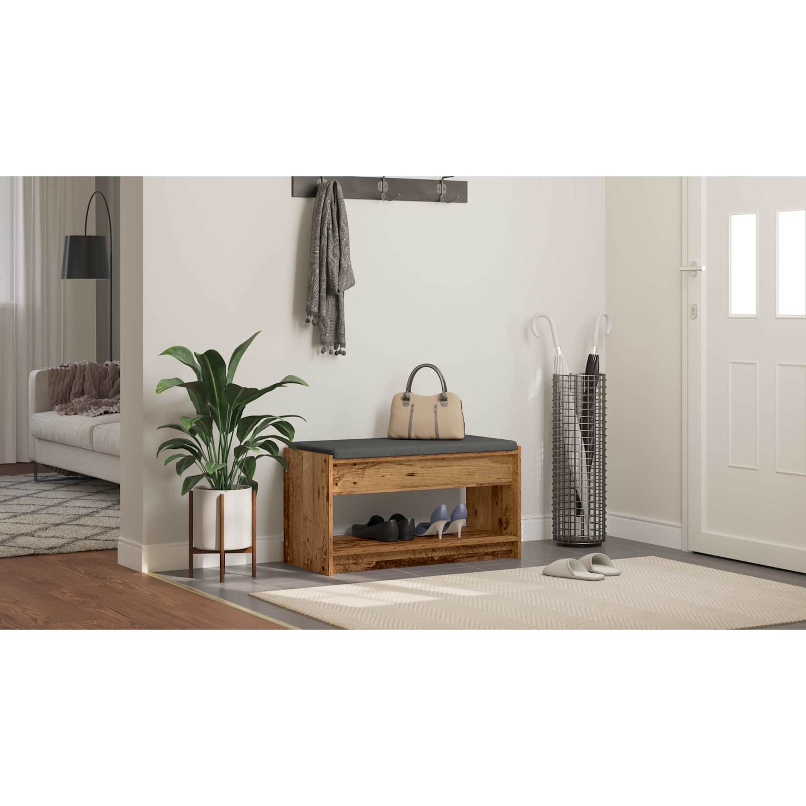 Sola gaitenī ar spilvenu Vecs koks 83 x 38 x 45 cm
