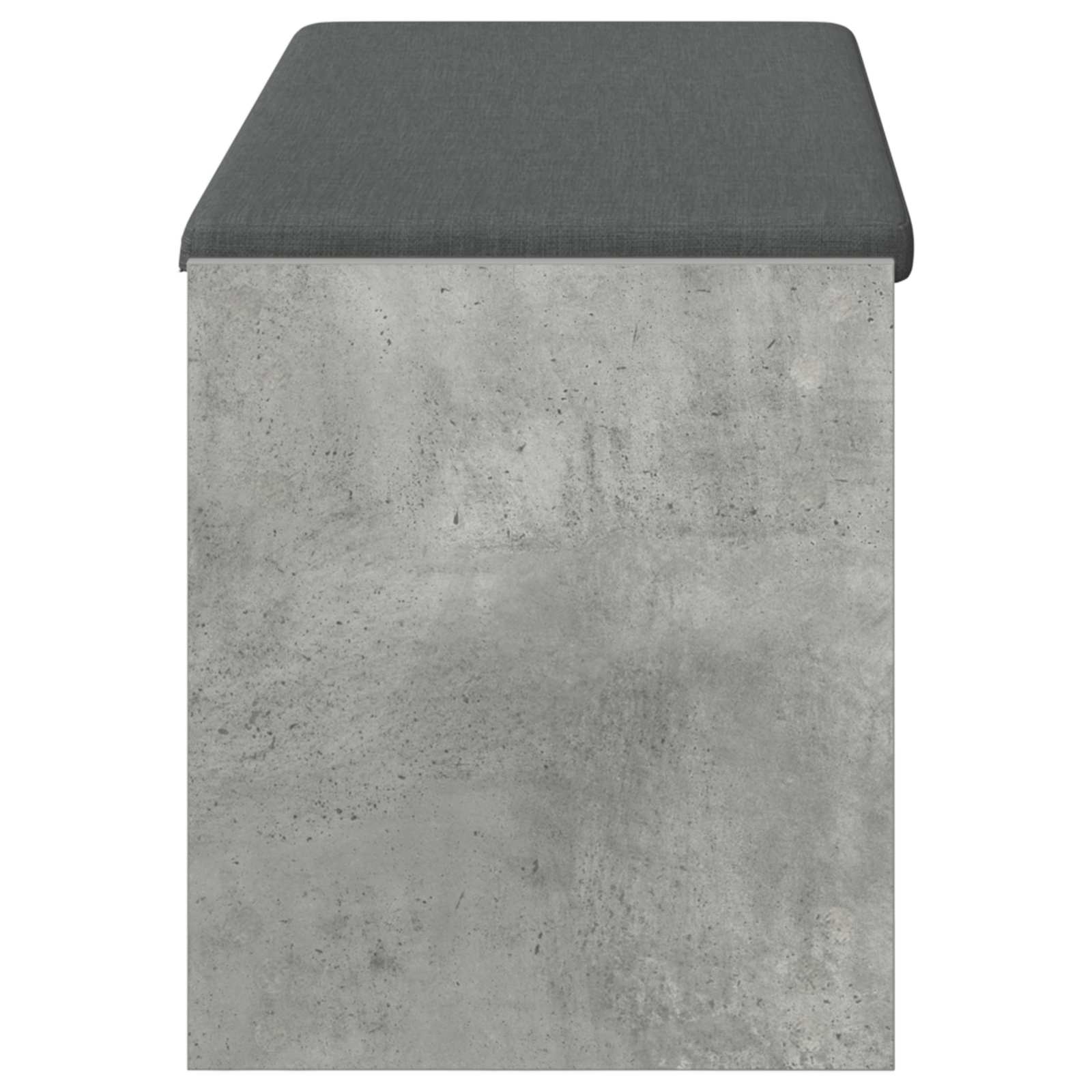 Koridoriaus suolas su pagalve Betono pilka 100 x 38 x 46 cm