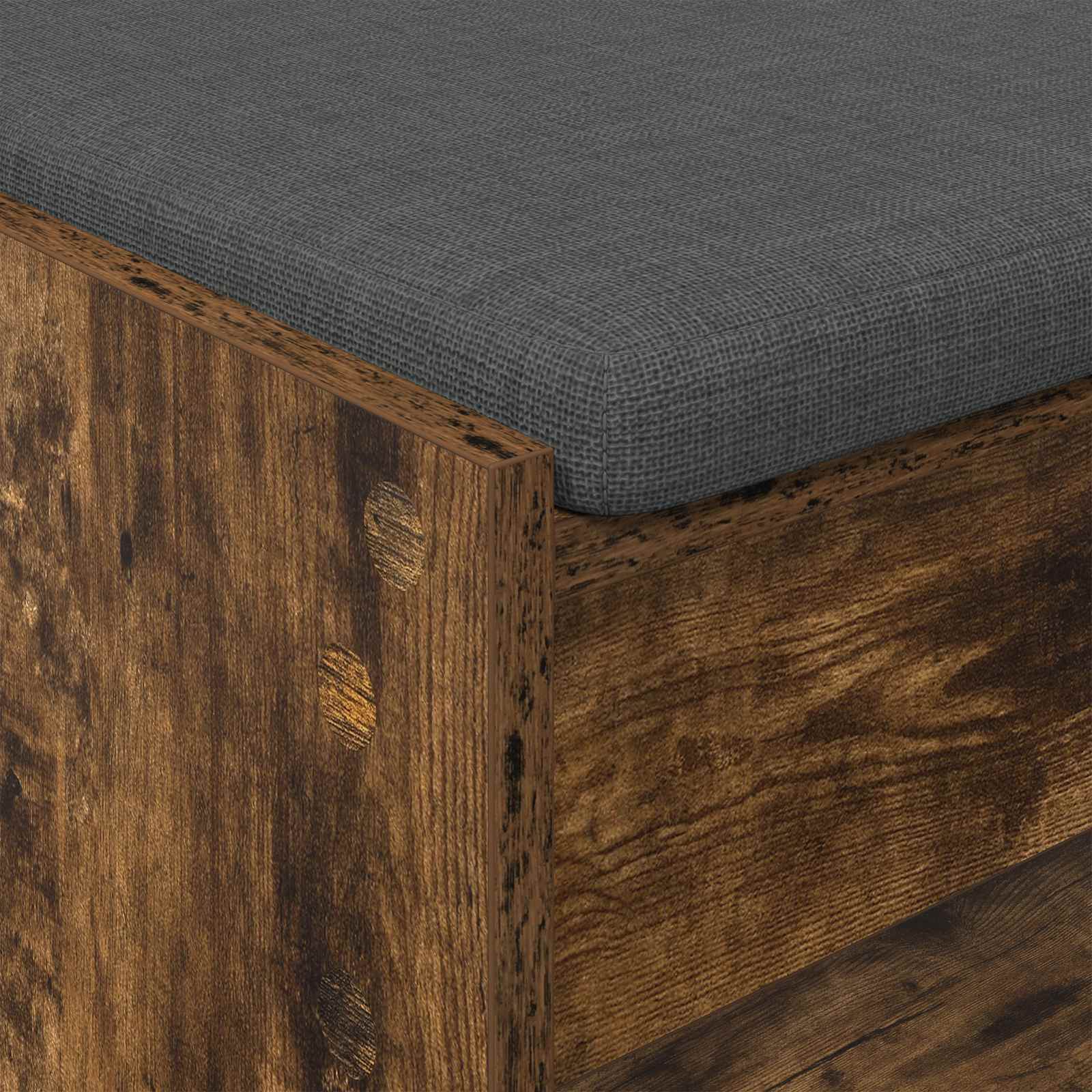 Priekšnams beņķis ar spilvenu Dūmots ozols 100 x 38 x 46 cm