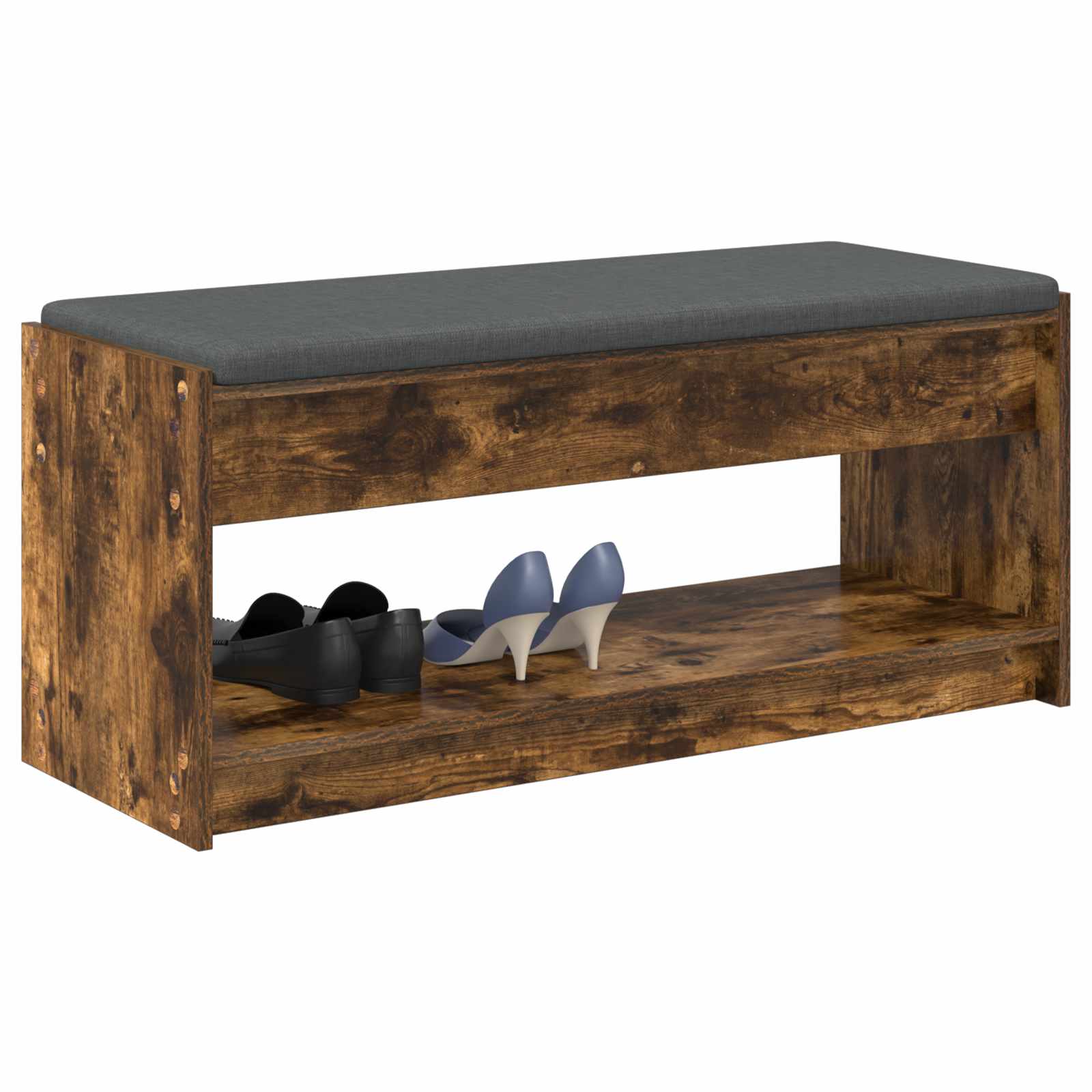 Priekšnams beņķis ar spilvenu Dūmots ozols 100 x 38 x 46 cm