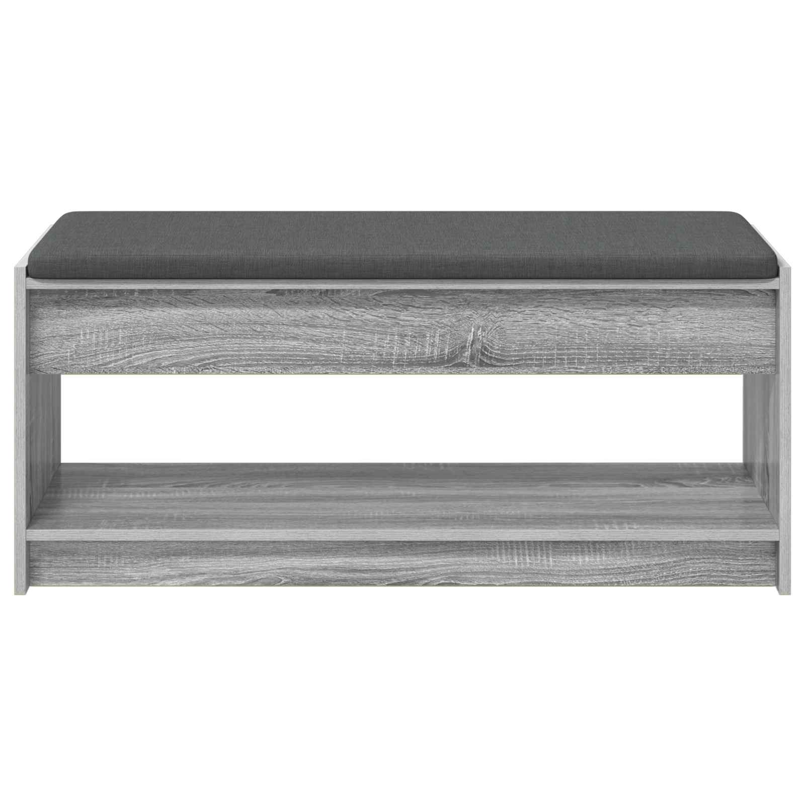 Hallway Bench with Cushion Grey Sonoma 100 x 38 x 46 cm