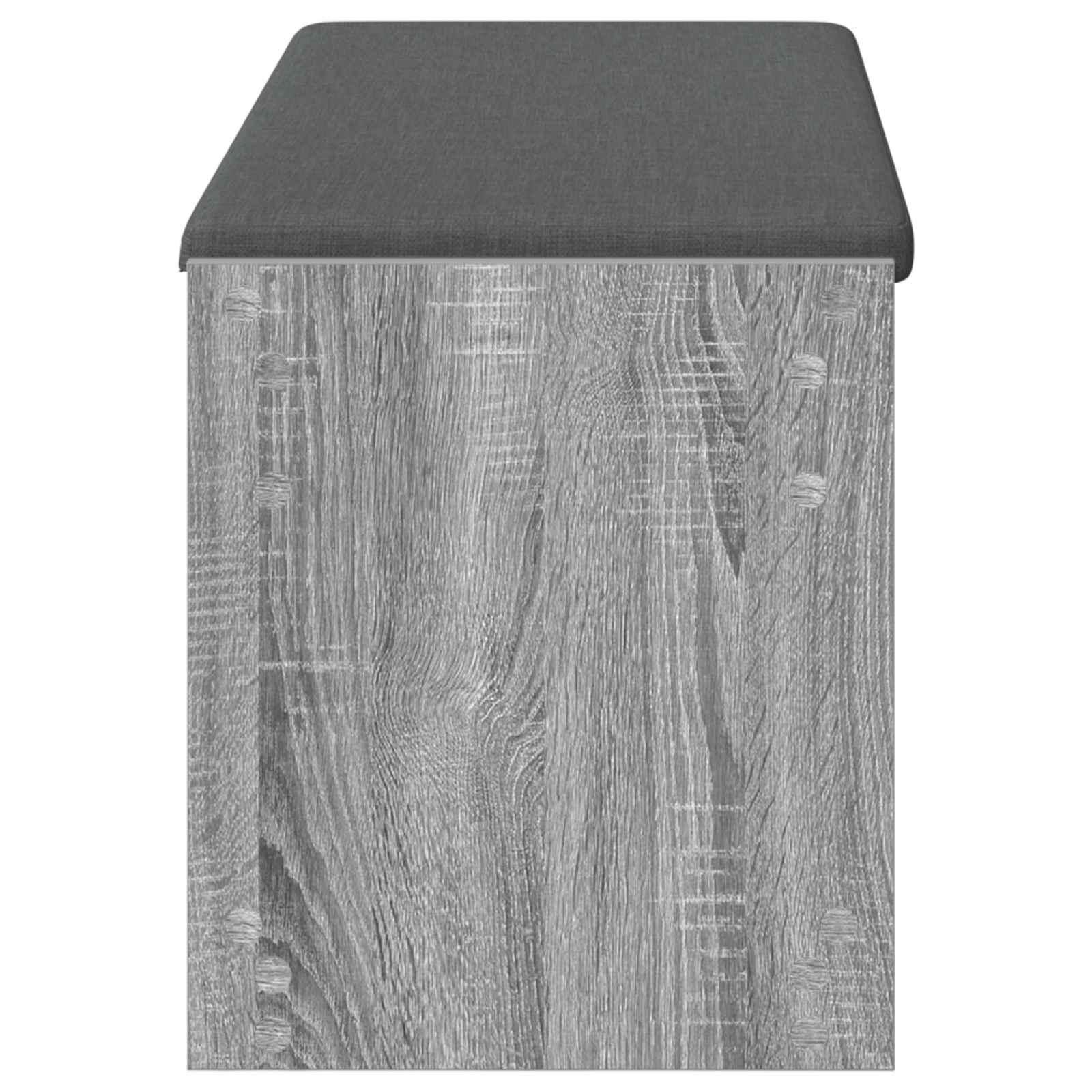 Hallway Bench with Cushion Grey Sonoma 100 x 38 x 46 cm