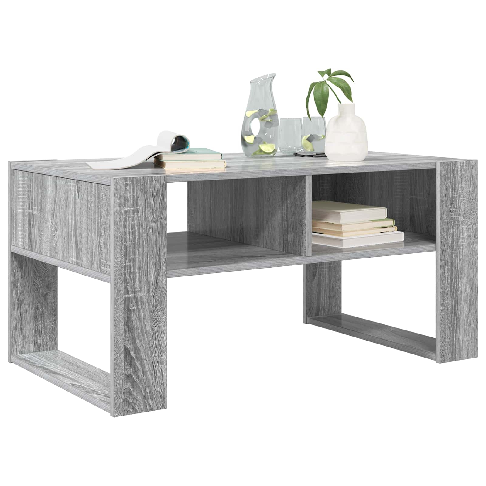 Coffee Table Grey Sonoma 92 x 53 x 45 cm Engineered Wood