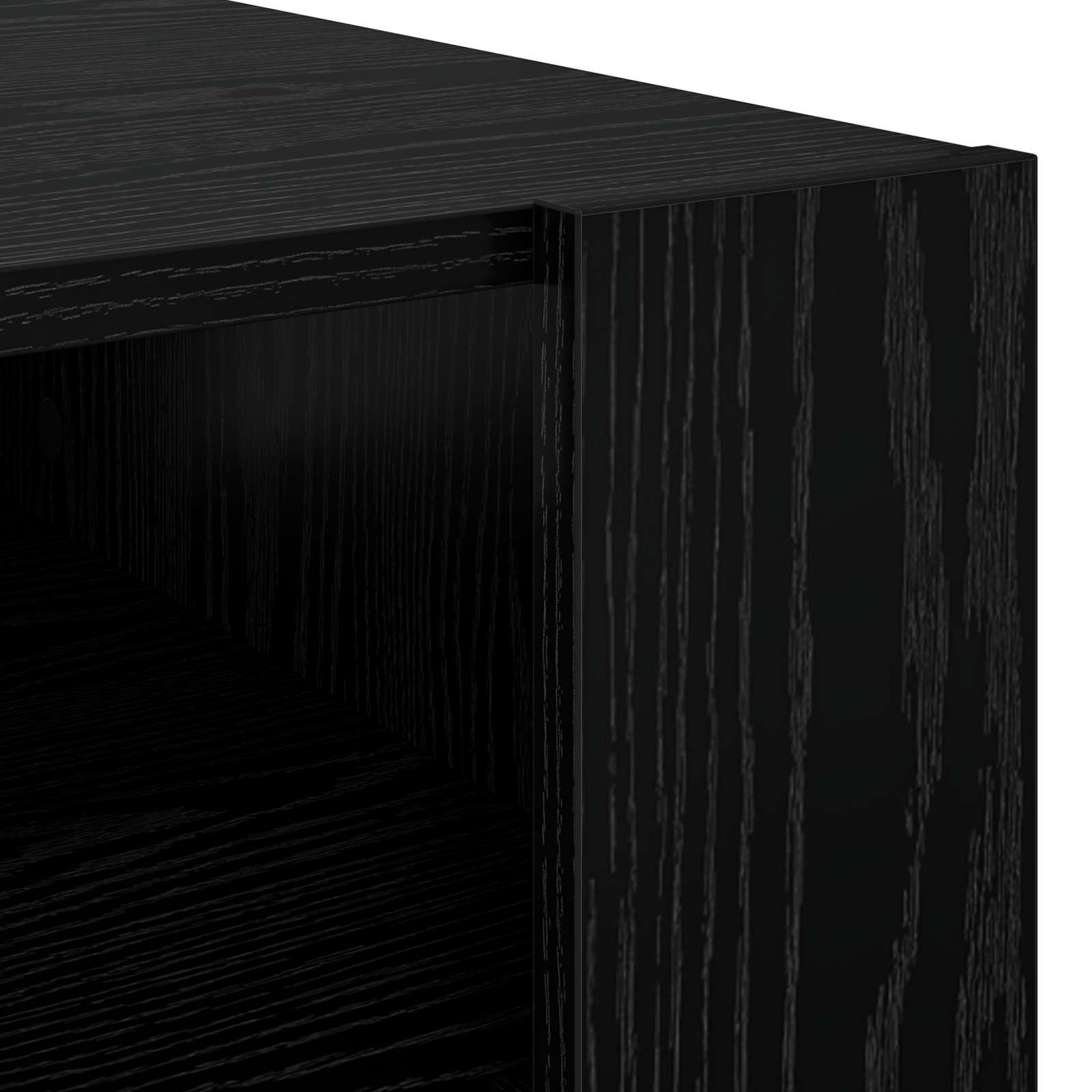 Coffee table Black oak 66 x 53 x 45 cm Engineered wood