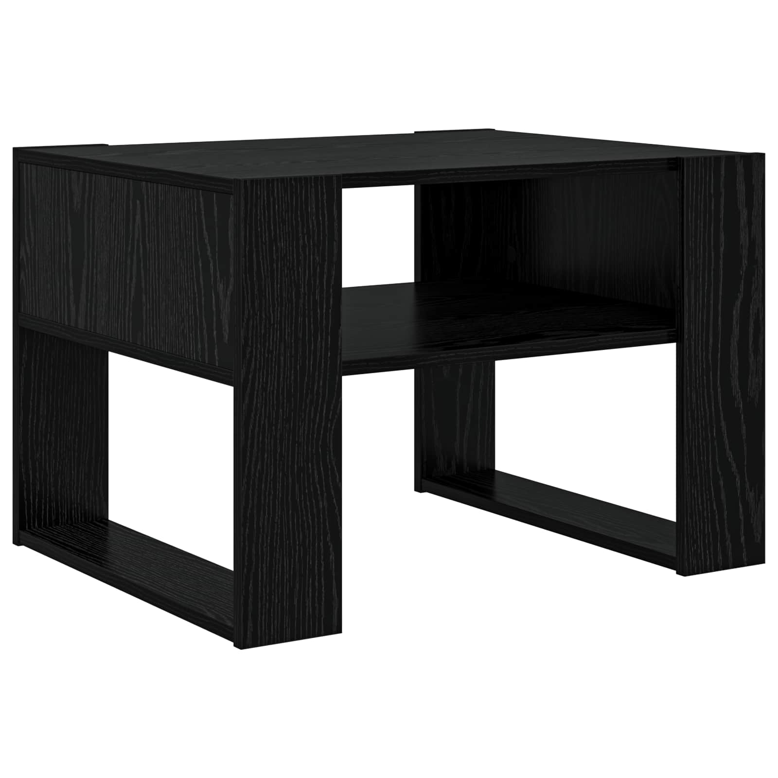 Coffee table Black oak 66 x 53 x 45 cm Engineered wood