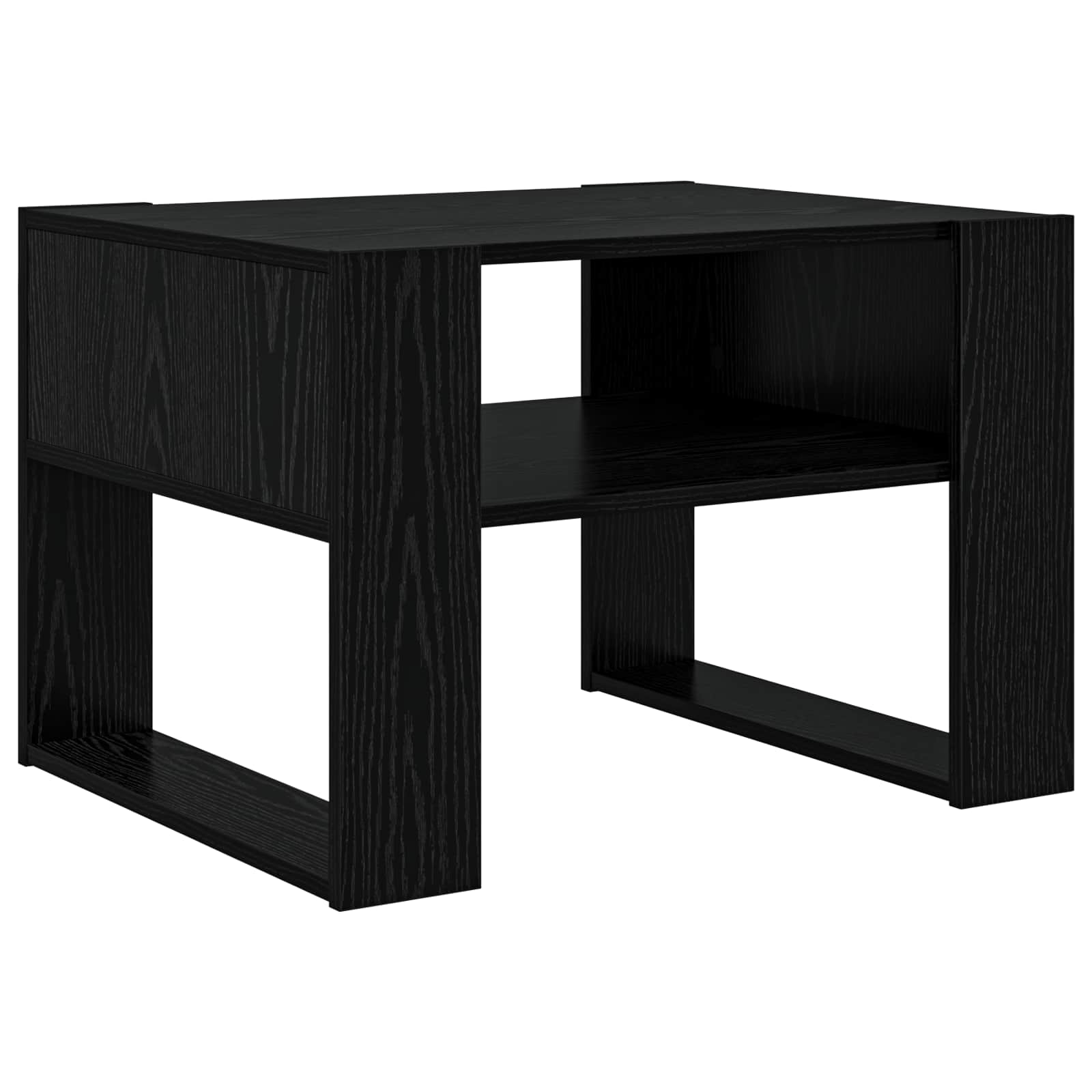 Coffee table Black oak 66 x 53 x 45 cm Engineered wood