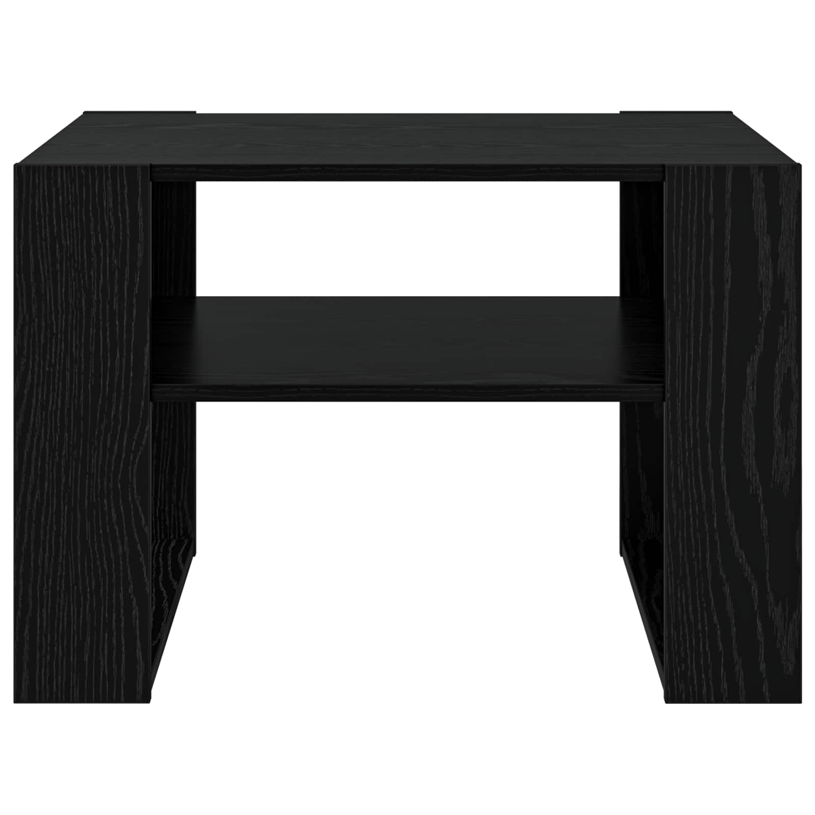 Coffee table Black oak 66 x 53 x 45 cm Engineered wood
