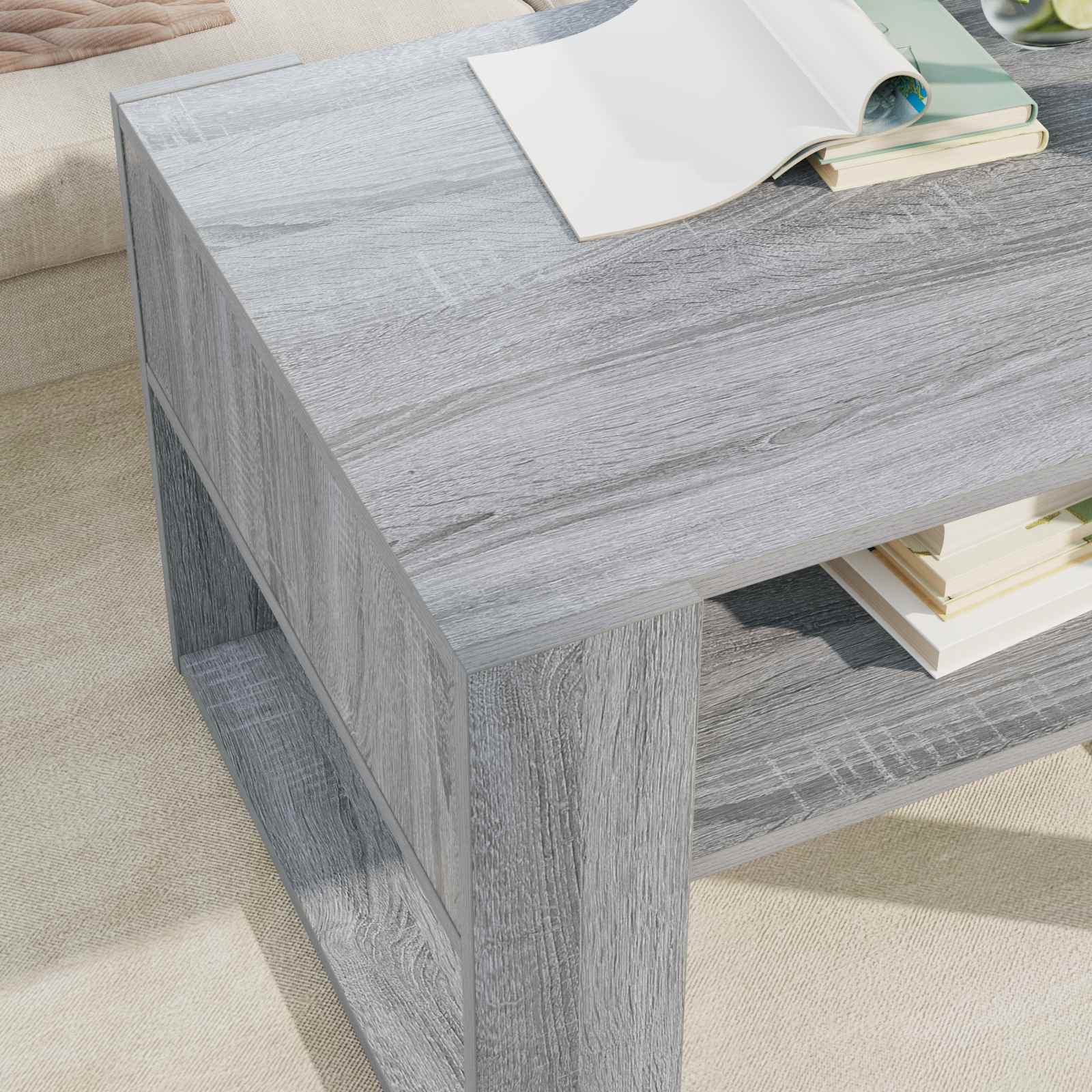 Coffee table Gray Sonoma 66 x 53 x 45 cm Engineered wood