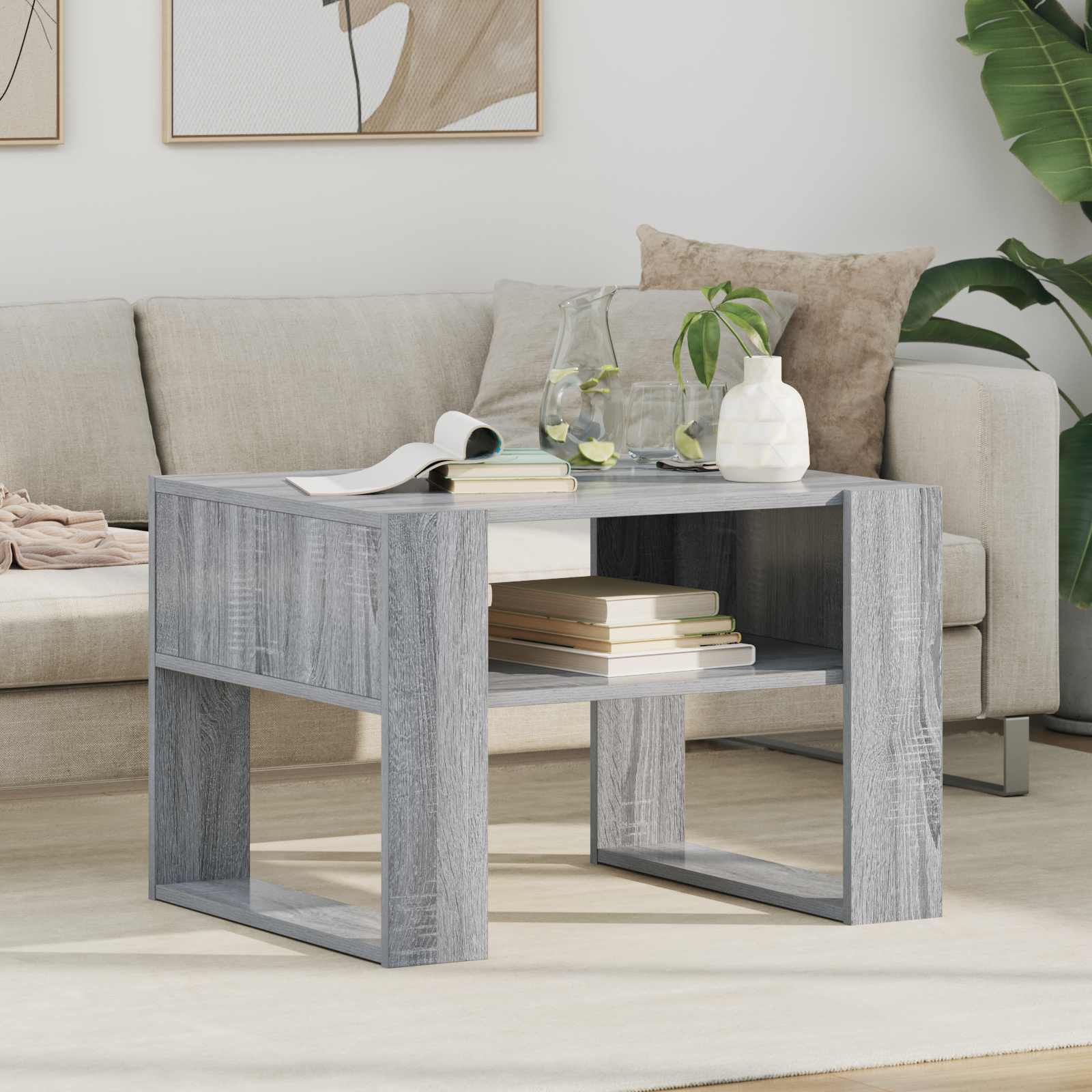 Coffee table Gray Sonoma 66 x 53 x 45 cm Engineered wood