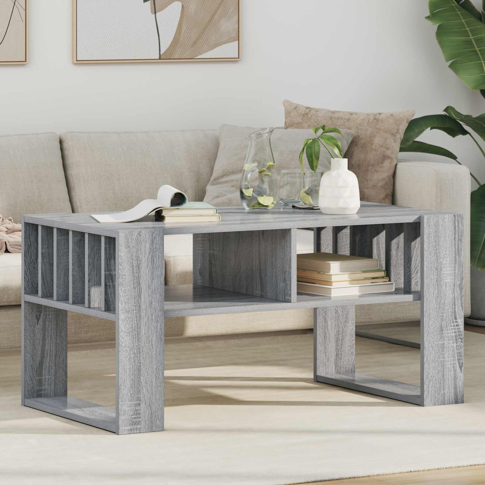 Kavos staliukas Pilkas Sonoma 92 x 49,5 x 45 cm