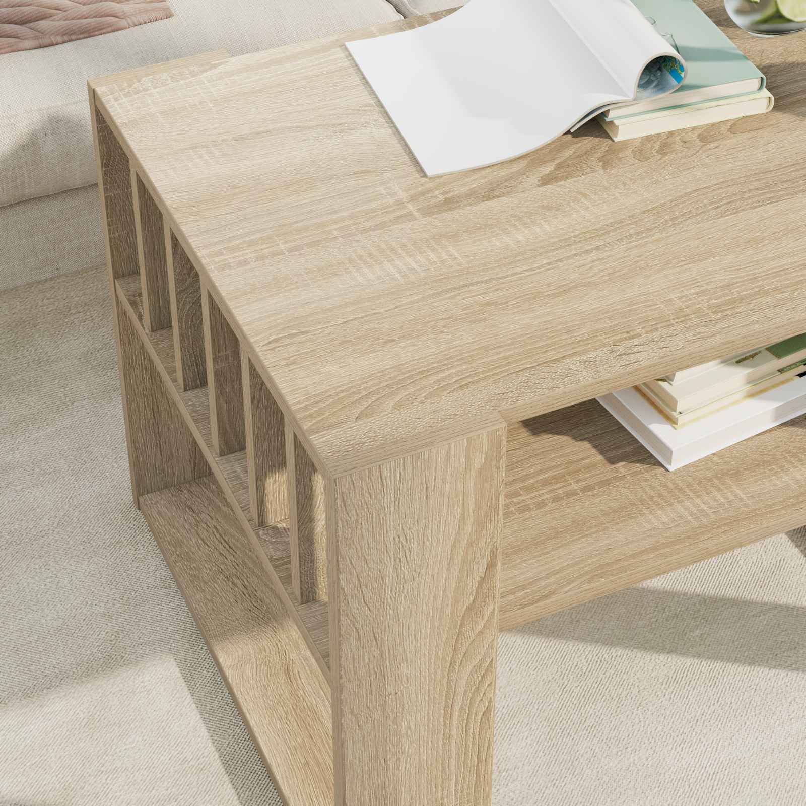 Kavos staliukas Sonoma ąžuolas 66 x 49,5 x 45 cm