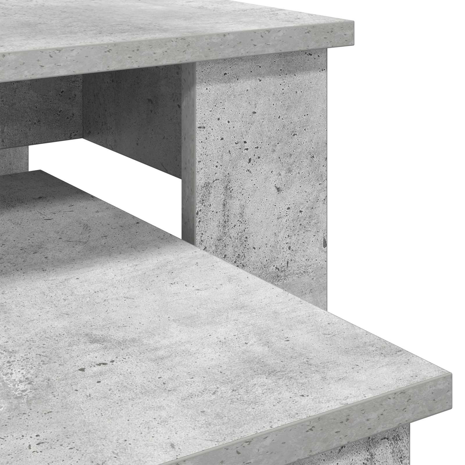 Kavos staliuko komplektas 2 vnt. Betono pilka 100 x 50 x 42 cm