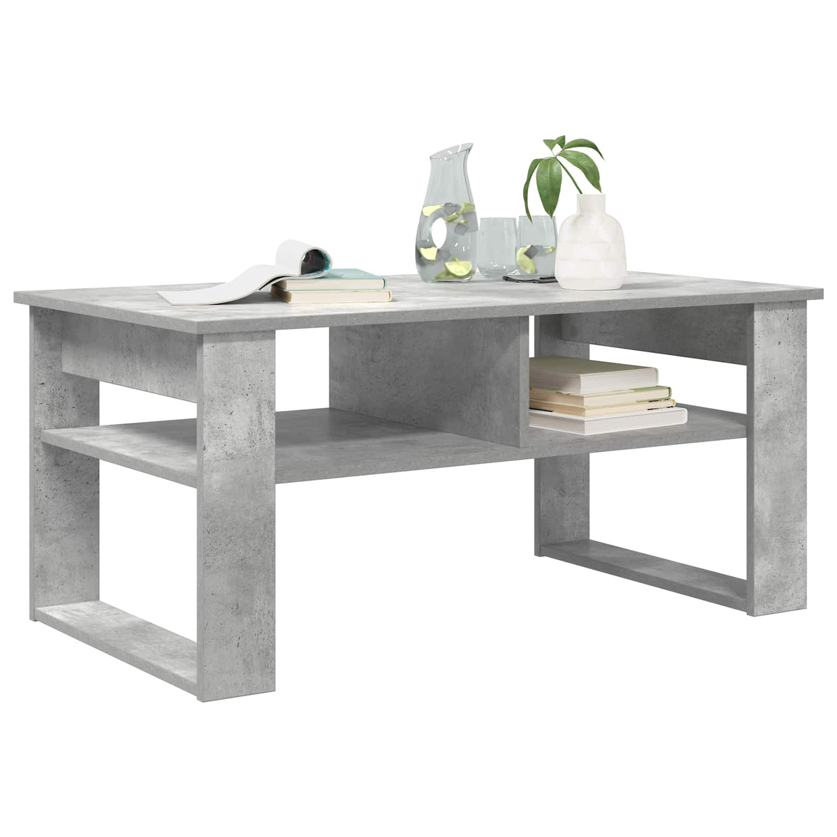 Kavos staliukas Betono pilka 96 x 54 x 44 cm Apdirbta mediena
