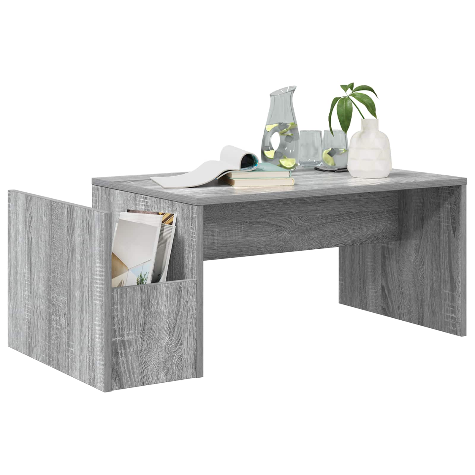 Kafijas galdiņš pelēks Sonoma 90 x 45 x 35 cm Inženierijas koks