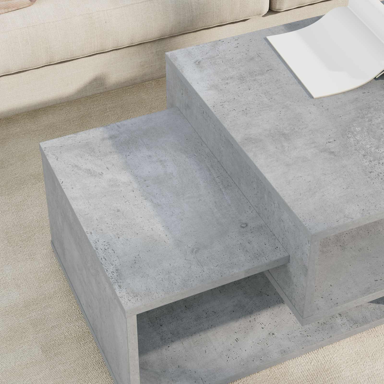 Coffee Table Concrete Grey 105 x 50 x 32.5 cm