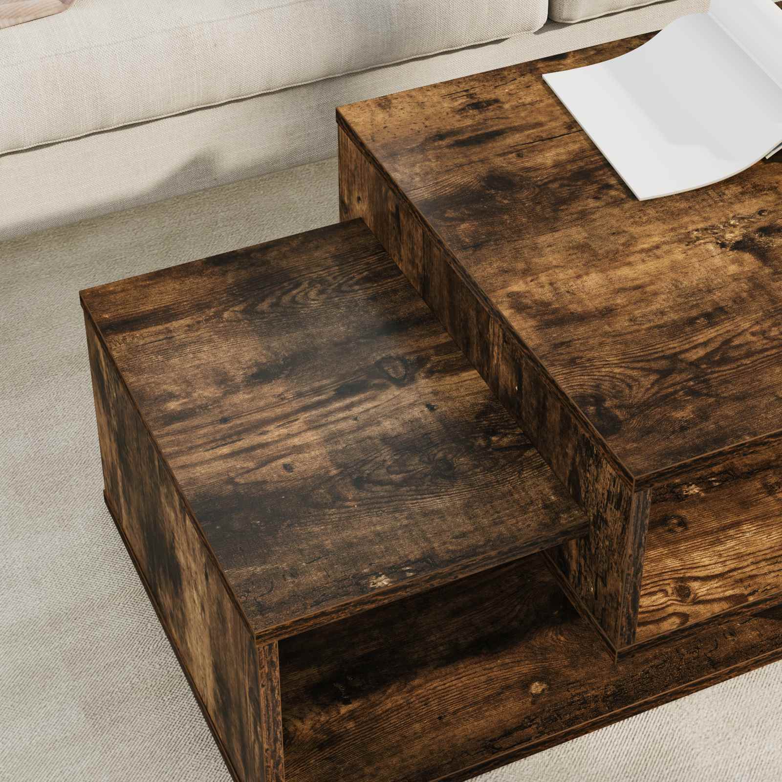 Coffee table Smoked oak 105 x 50 x 32.5 cm