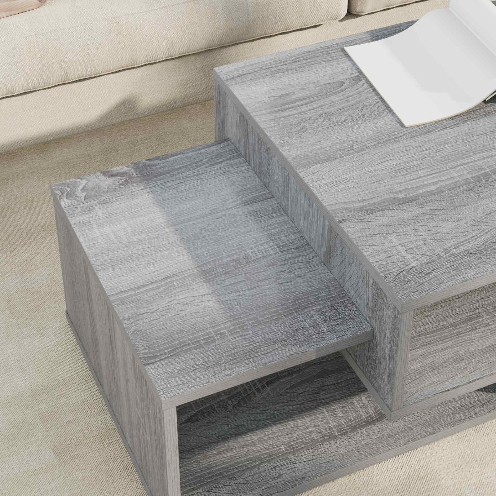 Kavos staliukas Pilkas Sonoma 105 x 50 x 32,5 cm