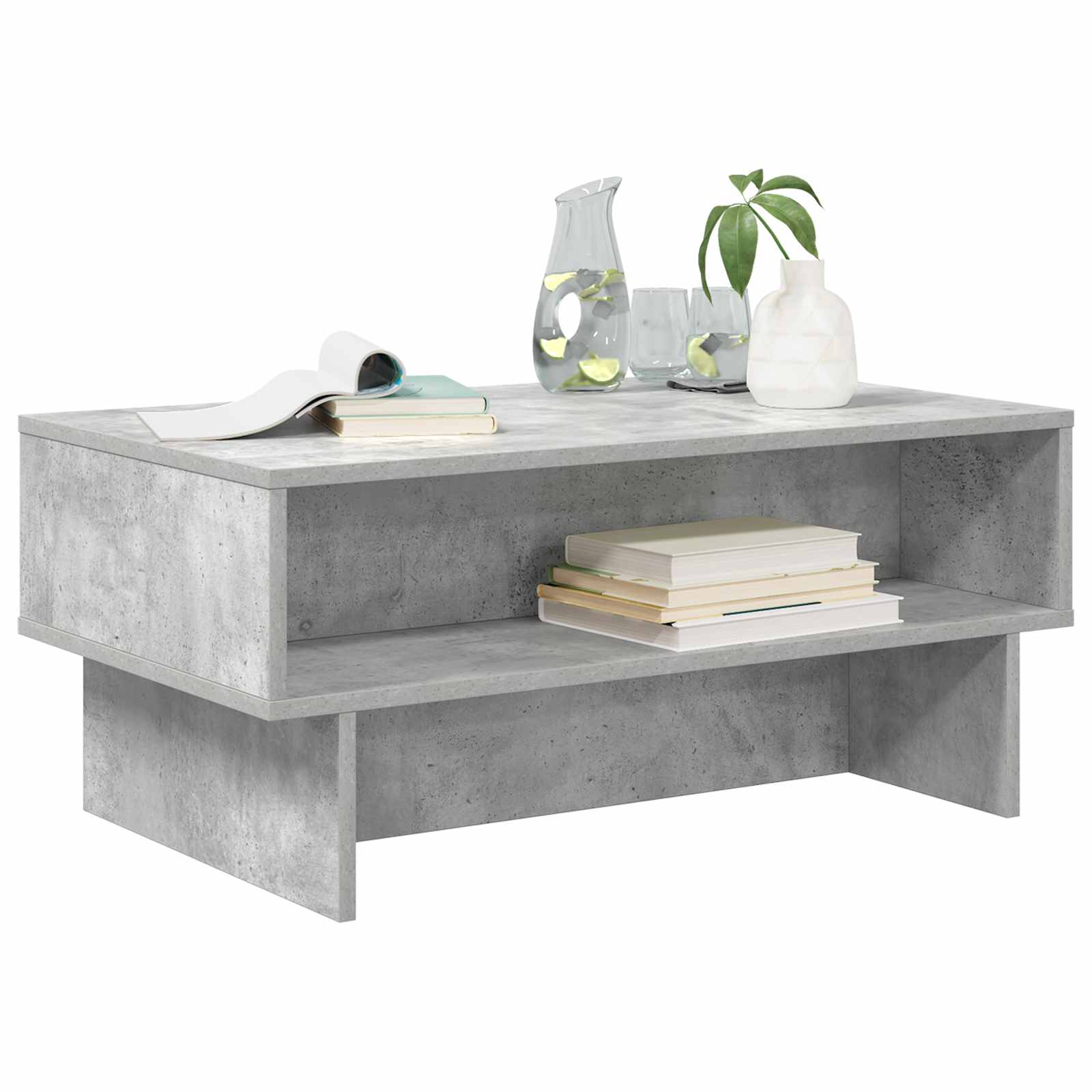 Coffee table Concrete gray 80 x 46 x 35 cm Engineered wood