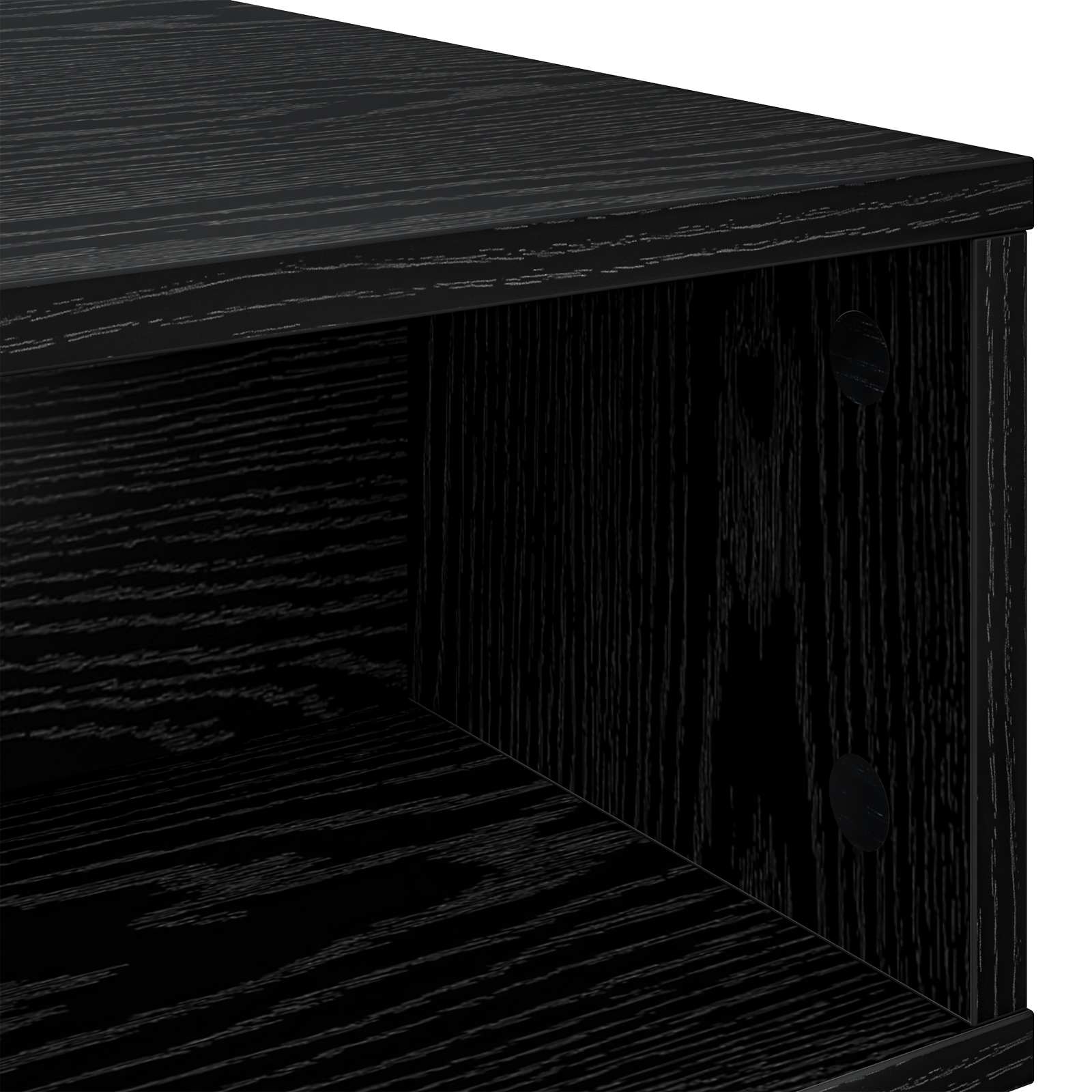Coffee table Black oak 48 x 46 x 35 cm Engineered wood
