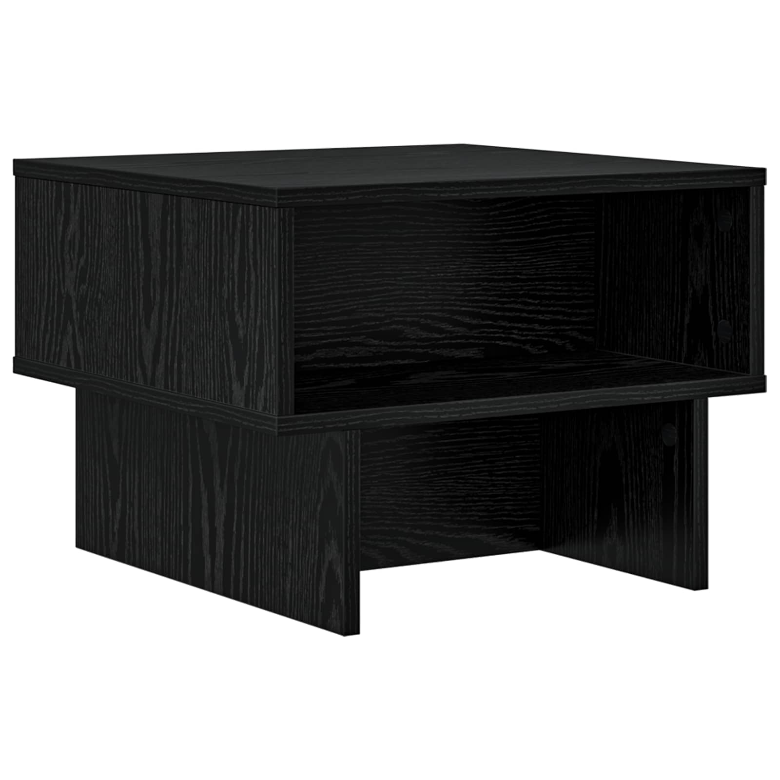 Coffee table Black oak 48 x 46 x 35 cm Engineered wood