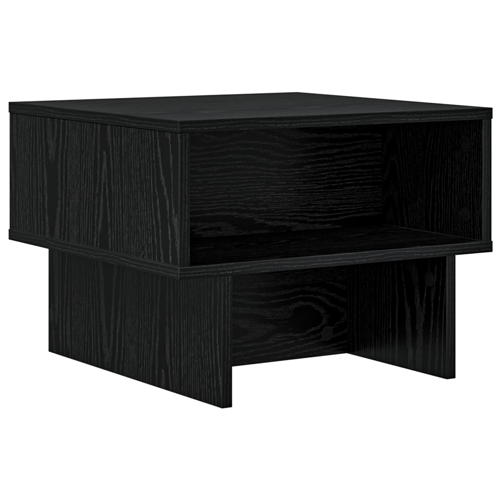 Coffee table Black oak 48 x 46 x 35 cm Engineered wood