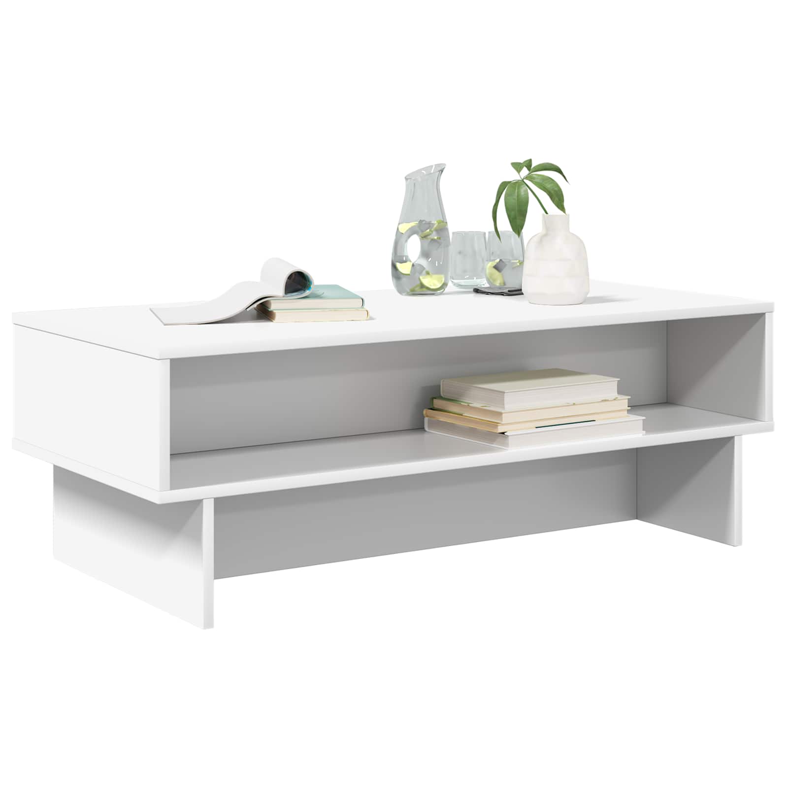 Coffee Table White 100 x 46 x 35 cm Engineered Wood