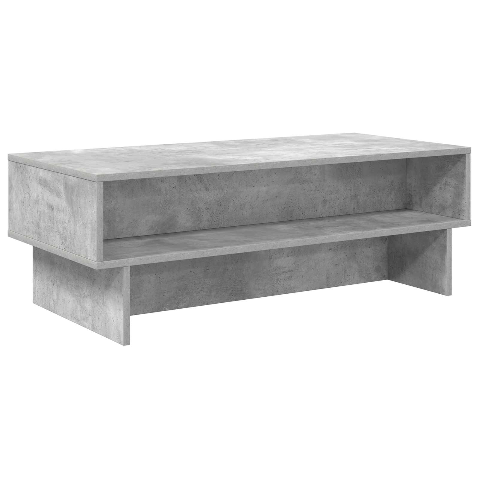 Kafijas galdiņš Betona pelēks 100 x 46 x 35 cm Inženierijas koks