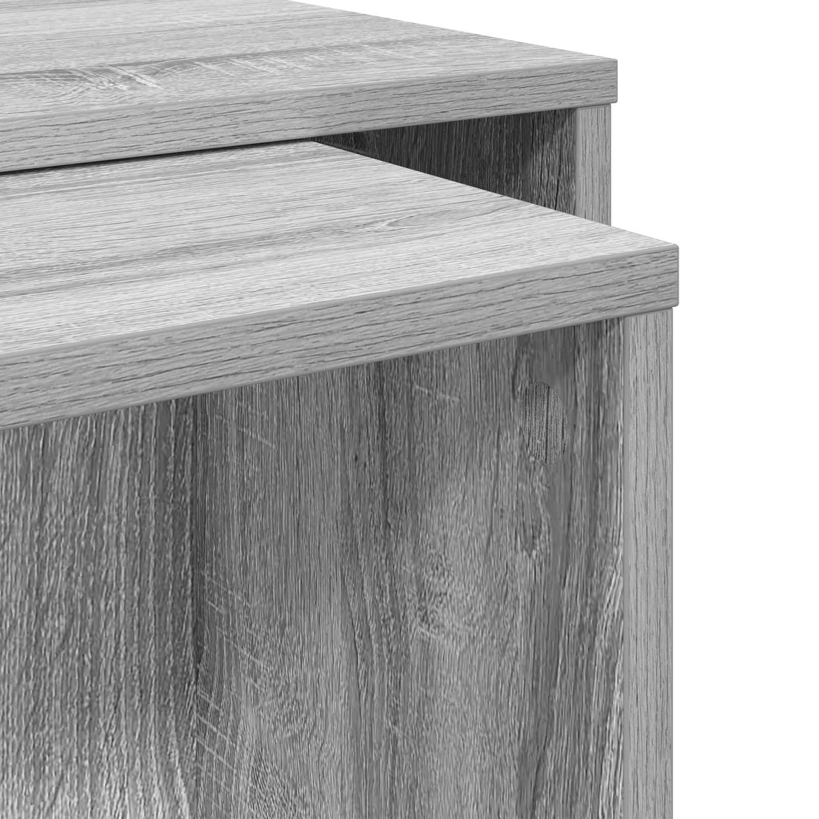 Coffee table set 2 pcs Grey Sonoma Engineered wood