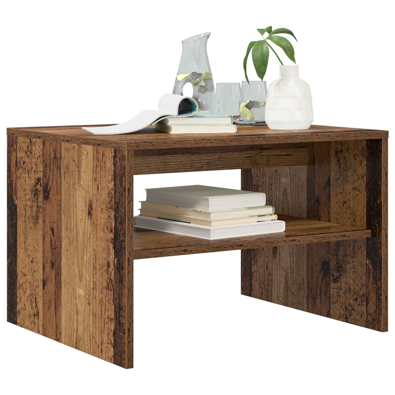 Coffee Table Old Wood 60 x 50 x 40 cm Treated Wood