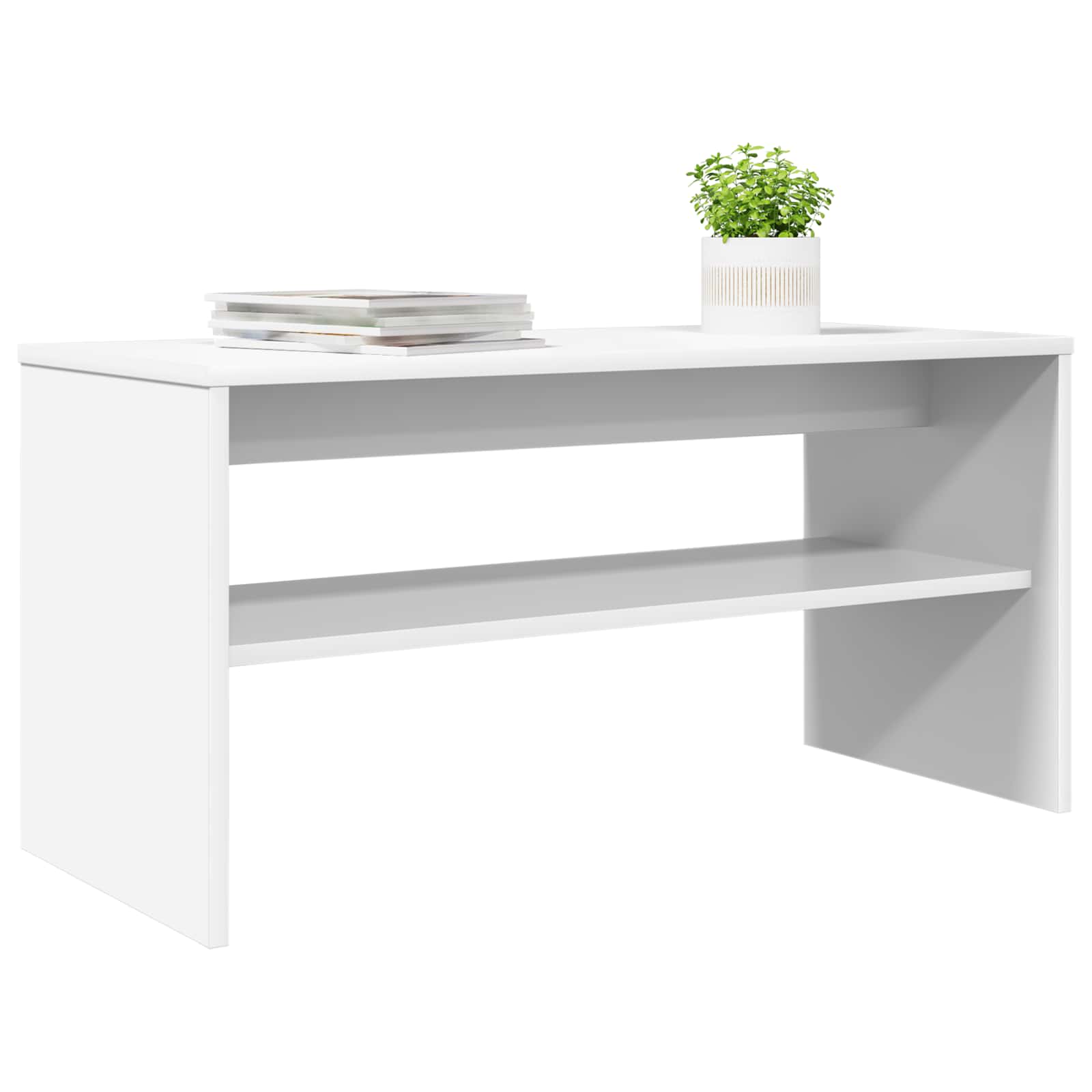Televizoriaus spintelė Balta 80 x 35 x 40 cm Apdirbta mediena