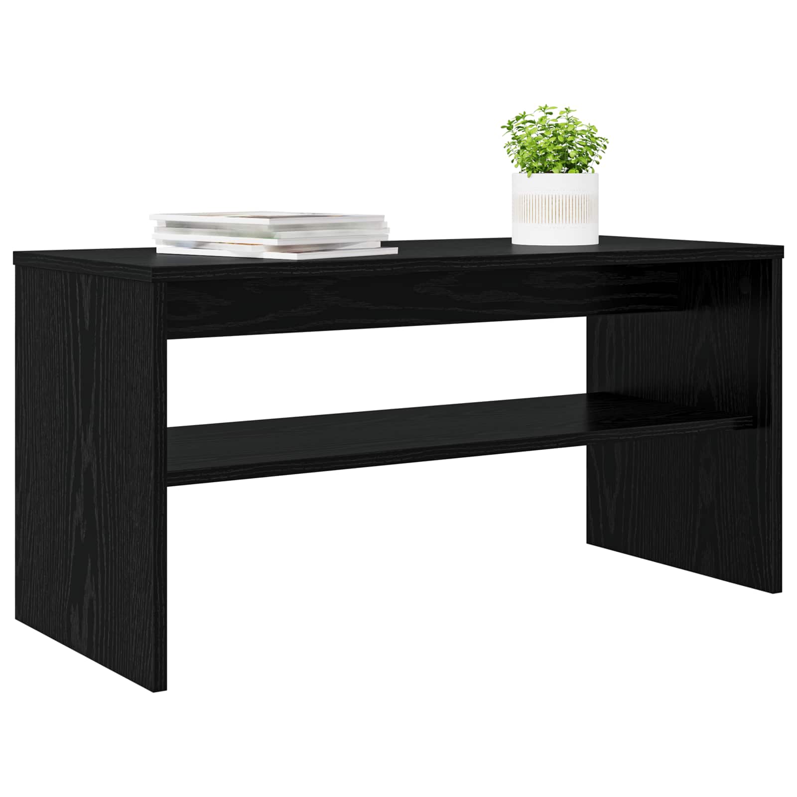 TV cabinet Black oak 80 x 35 x 40 cm