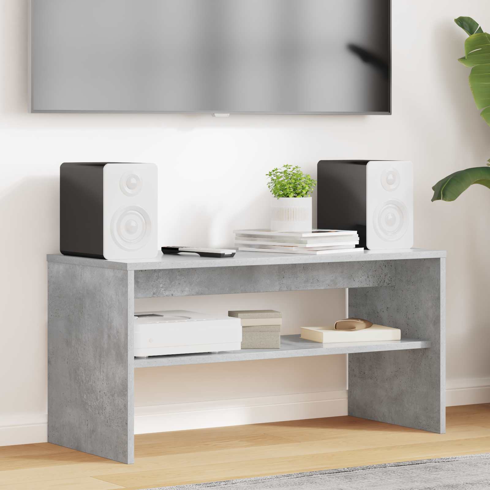 TV skapītis, betona pelēks, 80 x 35 x 40 cm