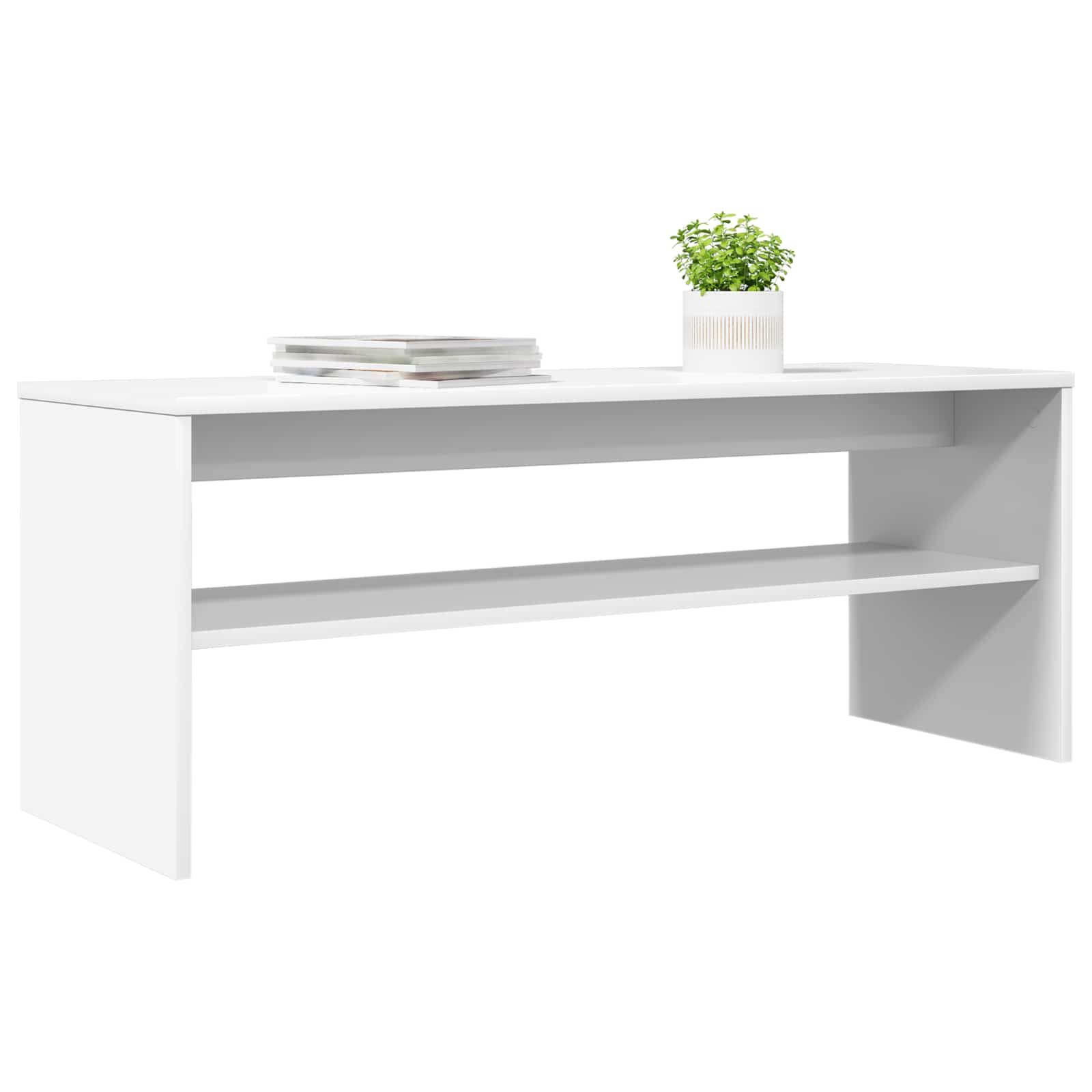 Televizoriaus spintelė Balta 100 x 35 x 40 cm Apdirbta mediena