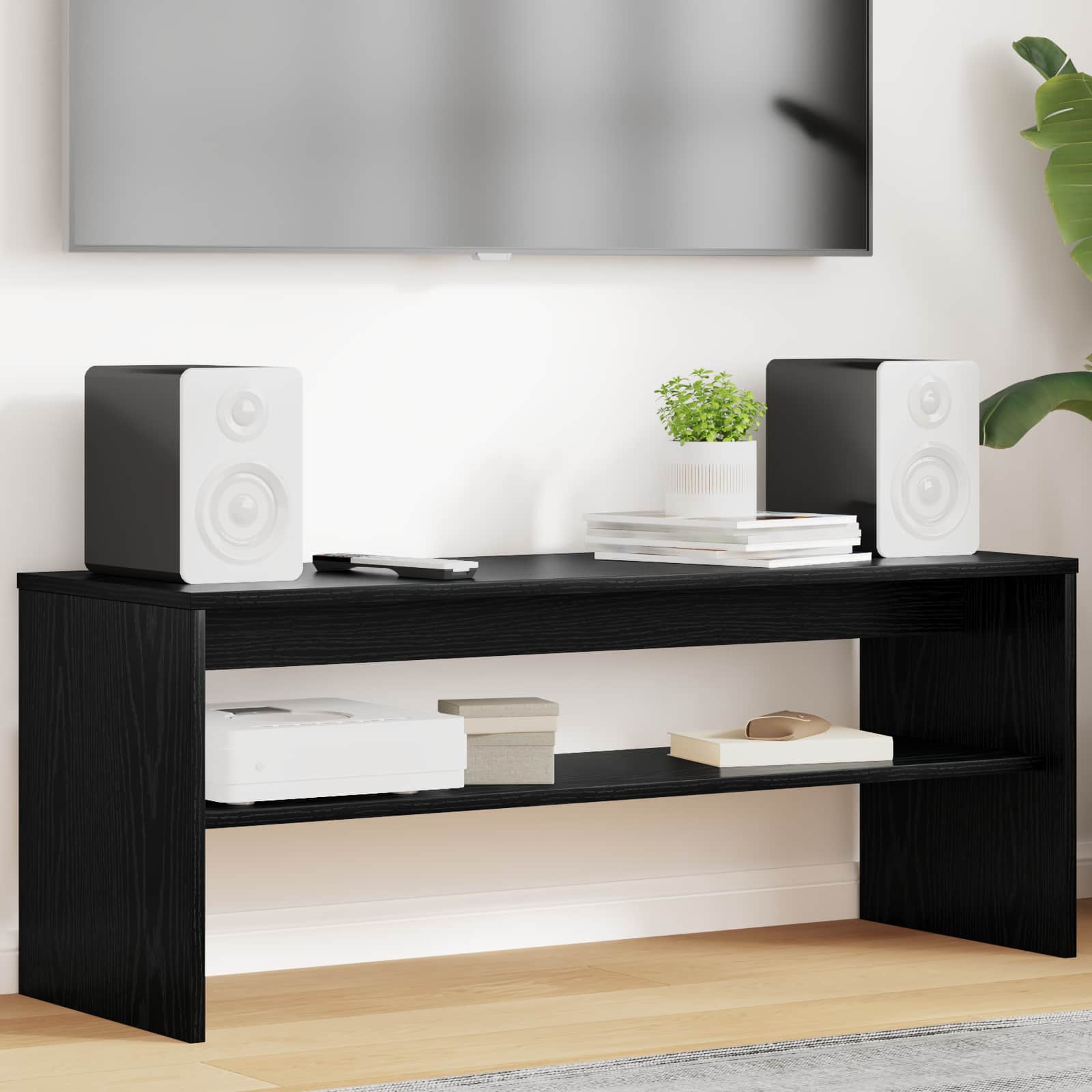 TV Cabinet Black Oak 100 x 35 x 40 cm