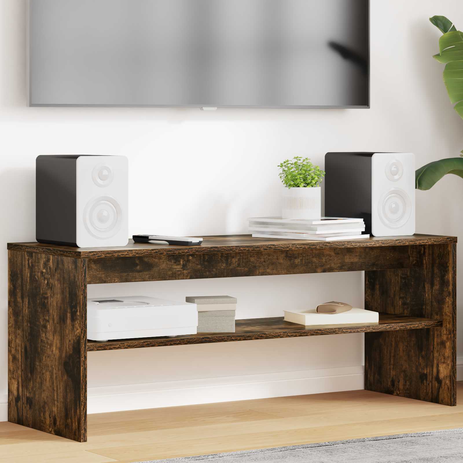 TV Cabinet Smoked Oak 100 x 35 x 40 cm