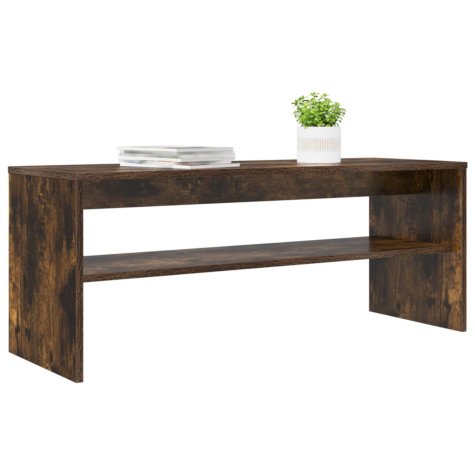 TV Cabinet Smoked Oak 100 x 35 x 40 cm